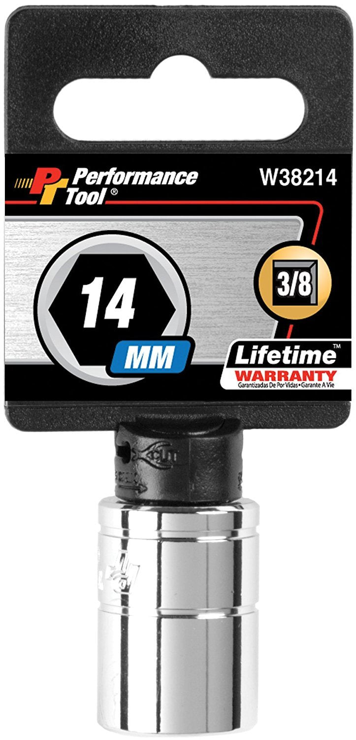 W38214 Performance Tool 6-Point Socket, 3/8-Inch Drive, 14mm