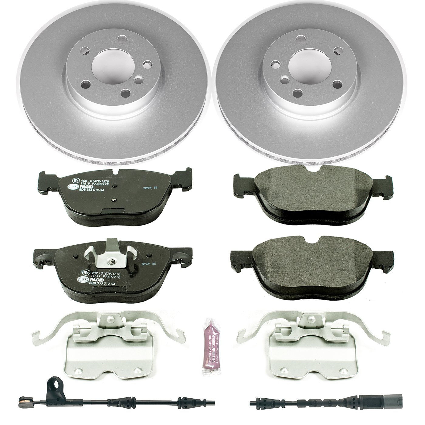 Euro-Stop Power Stop Brake Kit and 1 Front Sensor Wire For BMW X5 2011-2018, BMW X6 2011-2019 [Model Specific]
