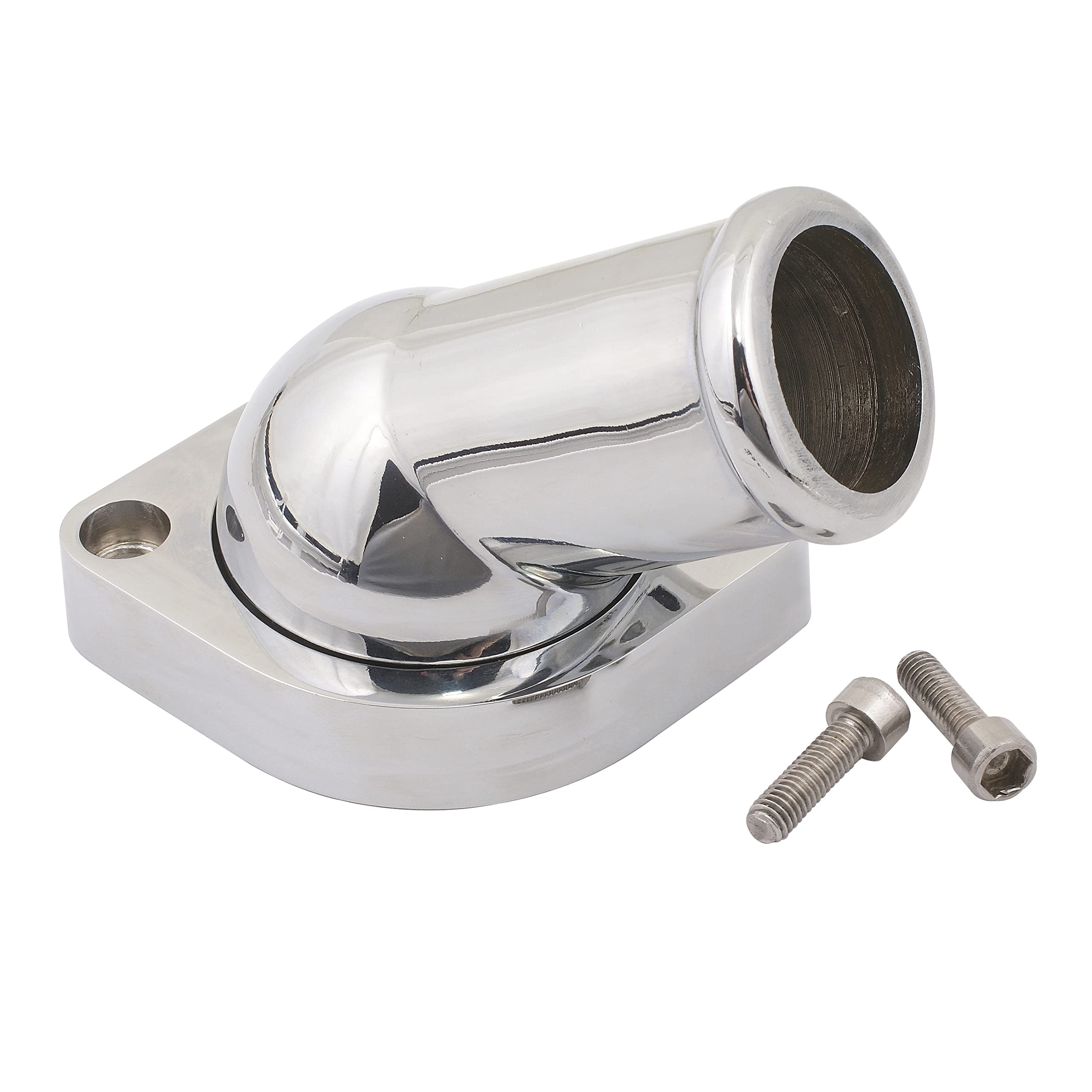 Chrome Swivel Adjustable Water Neck Outlet Mr. Gasket 2670 for GM/Chevrolet LS Engine