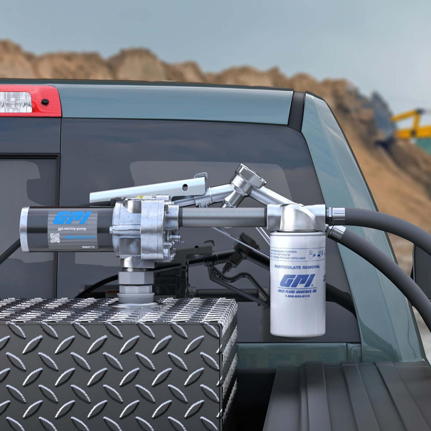 M-180 Series GPI Fuel Transfer Pump, Manual Shut-off Unleaded Nozzle with Filter Kit, 18 GPM, 12 Volt (110612-01)