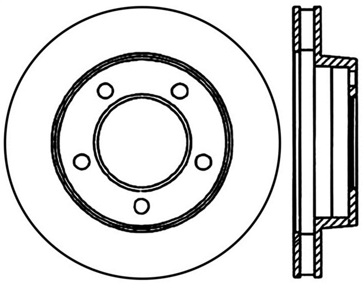 Rear Left StopTech 128.65113L Sport Cross Drilled Brake Rotor