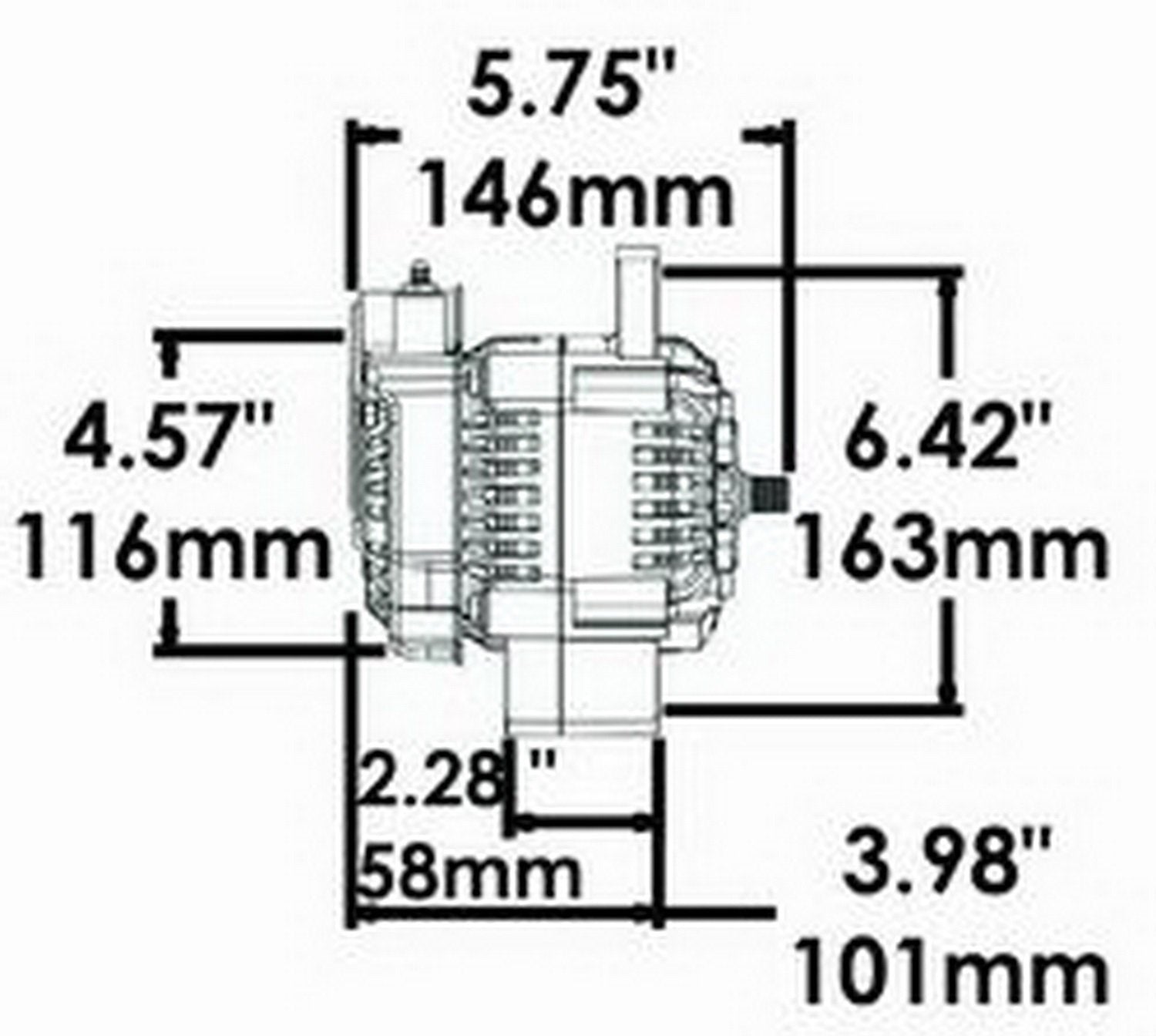 Alt Denso Powermaster Race 110mm Black 100A 12 Volt 1-Wire