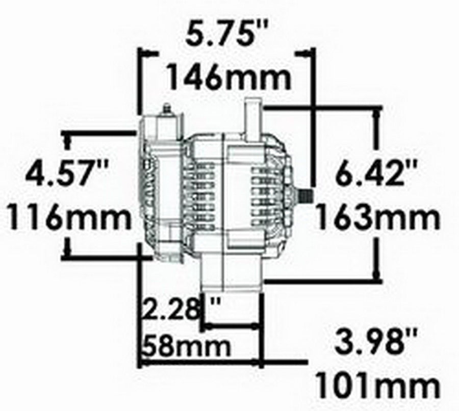 Alt Denso Powermaster Race 110mm Black 100A 12 Volt 1-Wire
