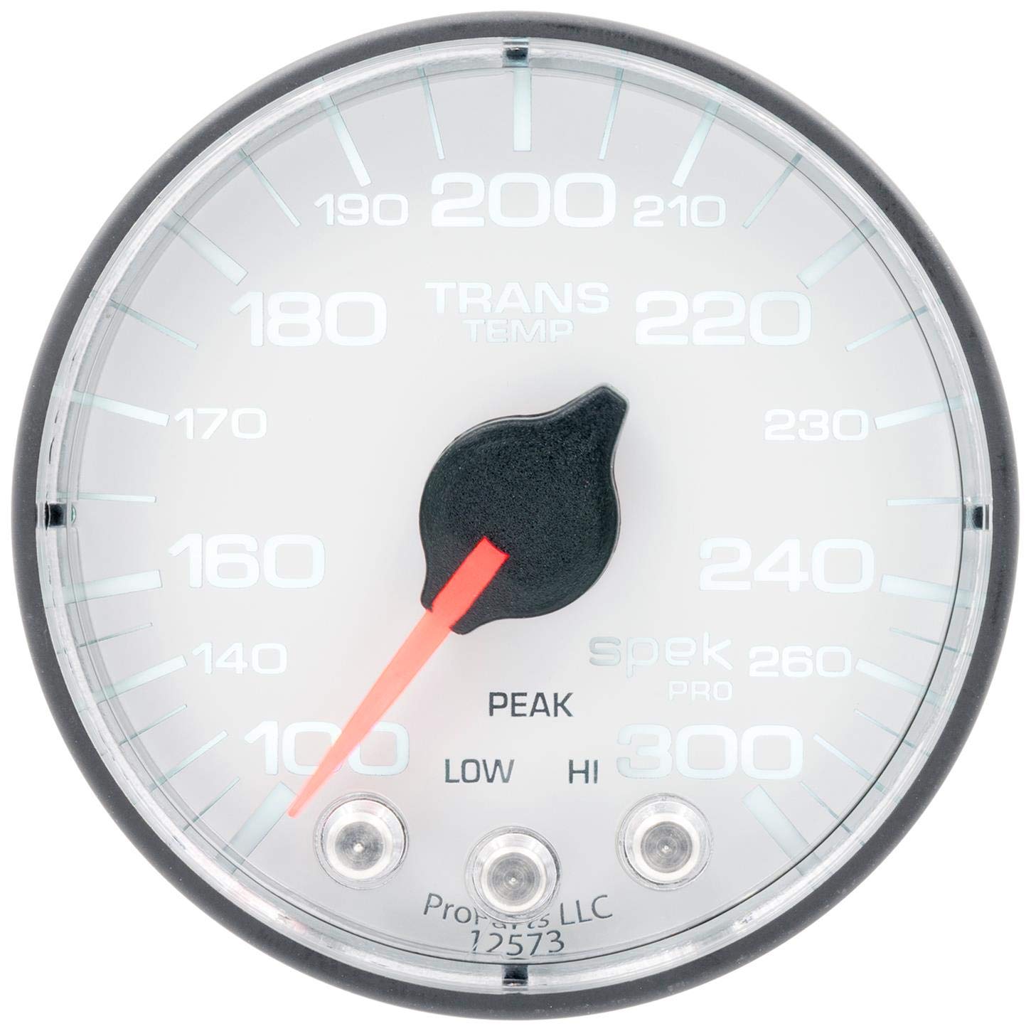 AutoMeter Gauge P342128 Transmission Temp (Spek-Pro, Trans Temp, 2 1/16", 300ºf, Stepper Motorwith Peak & Warn, Wht/Blk, Spek-Pro)