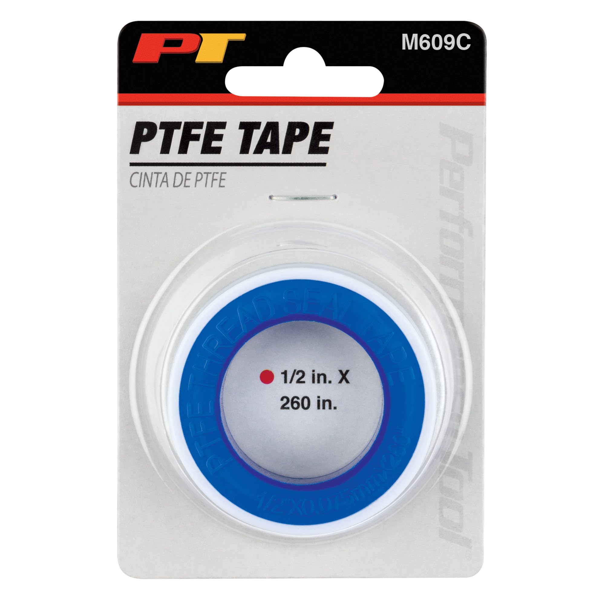 M609C Performance Tool 1/2-Inch x 260-Inch PTFE Thread Seal Tape - Prevents Leaks in Plumbing and Air Lines, Ideal for a Wide Range of Applications