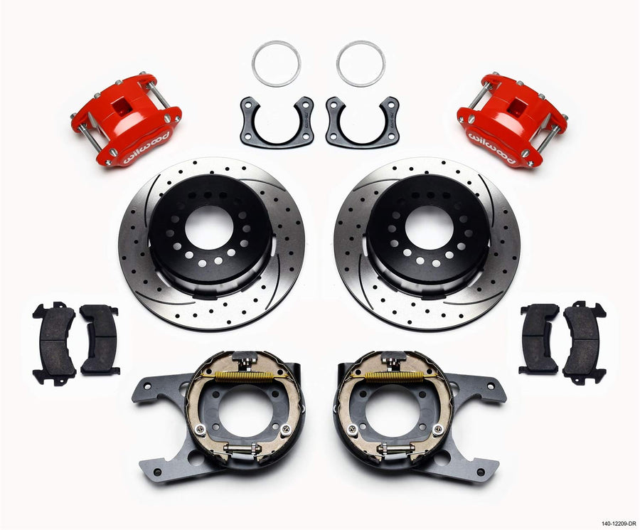 WILWOOD 140-12209-DR P/S D154 P-B Kit, Drilled-Red New Big Ford 2.50" Offset