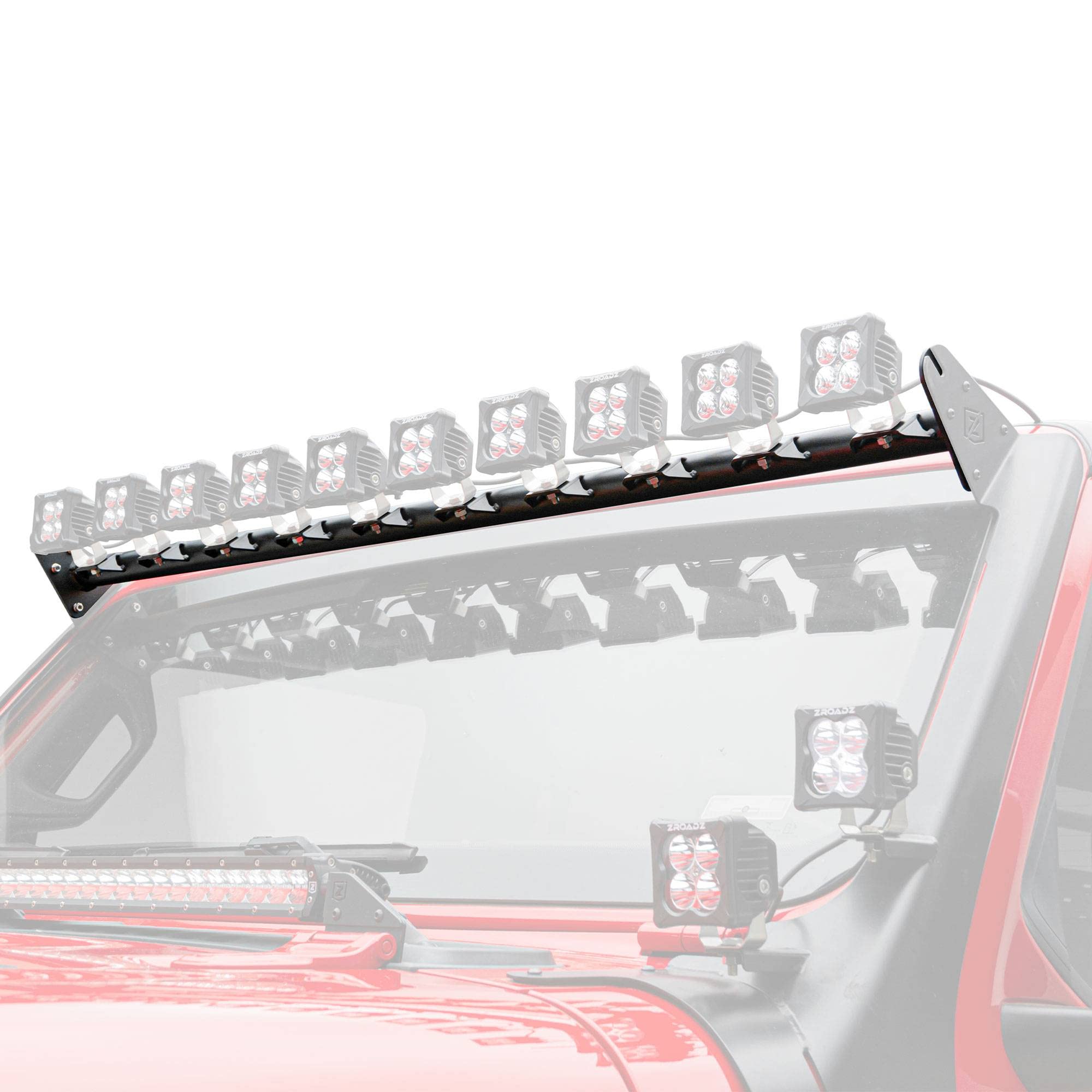 ZROADZ Front Roof LED Bracket Z934831 2019-2022 Jeep Gladiator Black