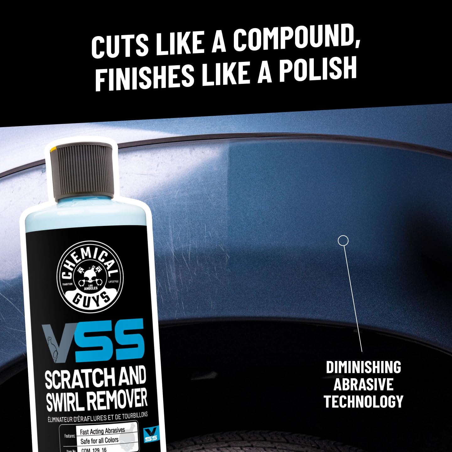 VSS One-Step Chemical Guys Scratch and Swirl Remover - Compound and Polish for Restoring Gloss to Paint, Car Scratch Remover, Works on Cars, Trucks, SUVs, Motorcycles, RVs & More - 16 oz