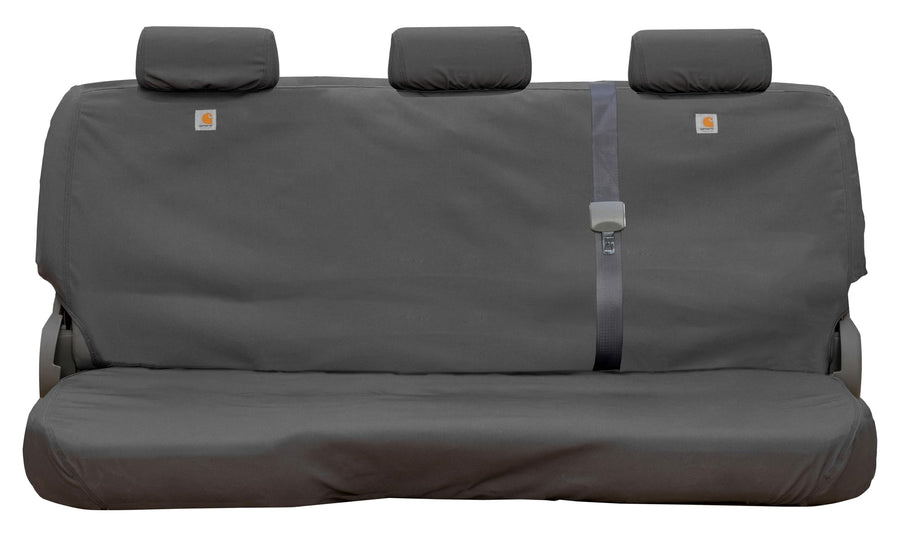 Covercraft Custom Seat Covers Carhartt SeatSaver | Fits 2024-2025 Ford Ranger (Excludes Raptor) | 2nd Row Solid Bench Seat, Duck Weave Gravel