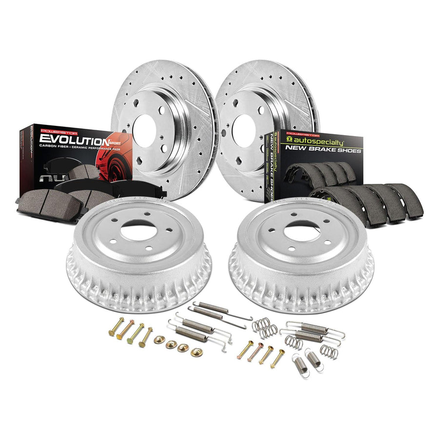 Power Stop Brake Kit Front and Rear For Scion xD 2008-2014 [Model Specific] Z23 Carbon-Fiber Ceramic Brake Pads and Drilled Slotted Rotors K15259DK