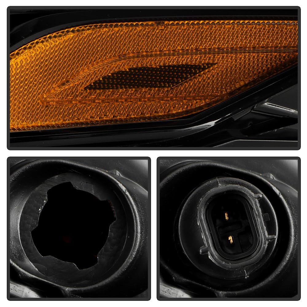 Toyota Camry 21-23 SE XSE Halogen Headlight - Low Beam-LED ; High Beam-LED ; Signal-7444NA(Included) - OE Black Left Spyder (OE)