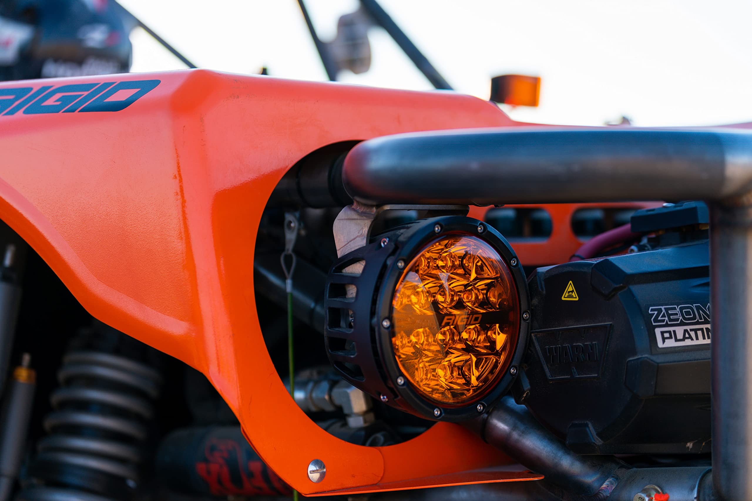 36210-360-Series RIGID Industries 6 Inch Spot Optic with Amber PRO Lens and Back Lighting | Pair