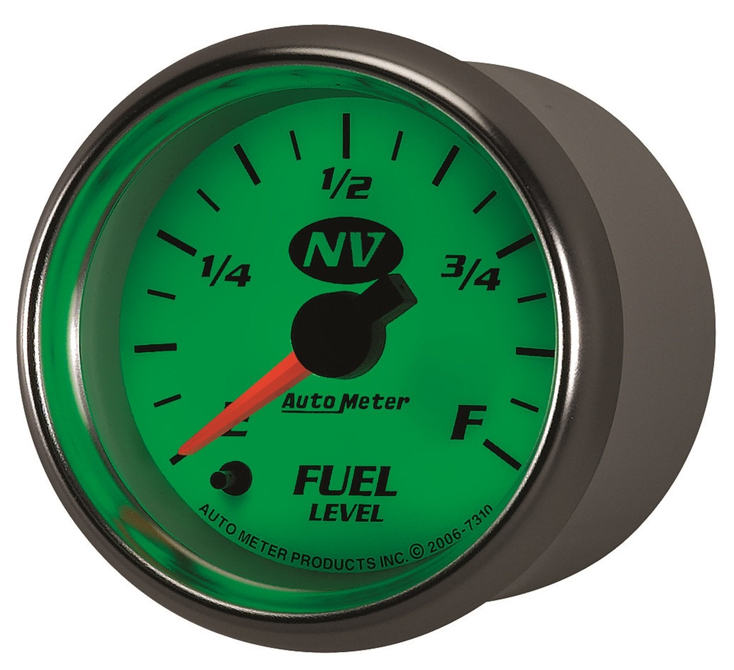 Auto Meter NV 7310 Full Sweep Electric Programmable Empty Full Range Fuel Level Gauge