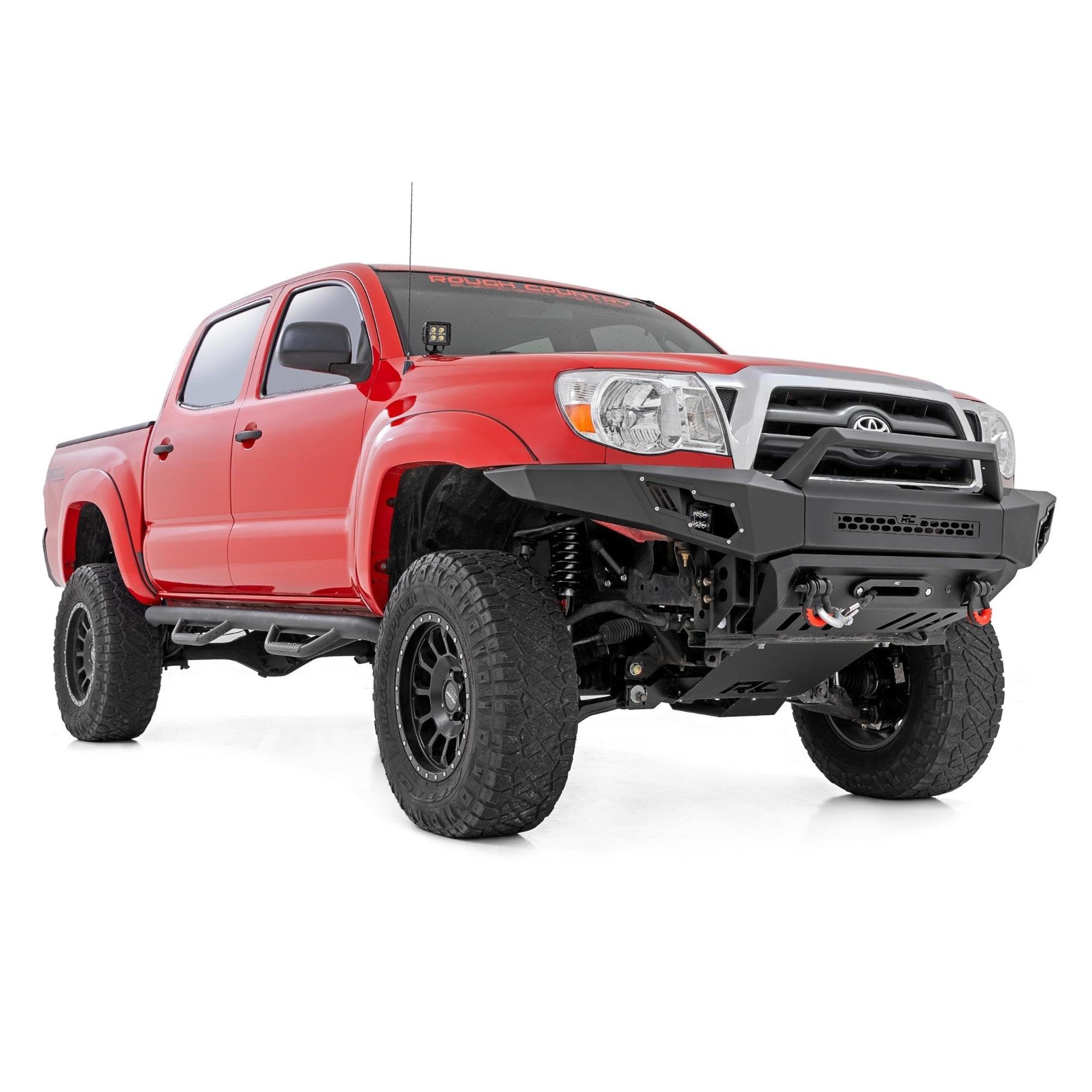 Rough Country 2" Dual LED Ditch Light Kit for Toyota Tacoma (2005-2015) - (2) 2-inch Black Series LED Cubes with White DRL