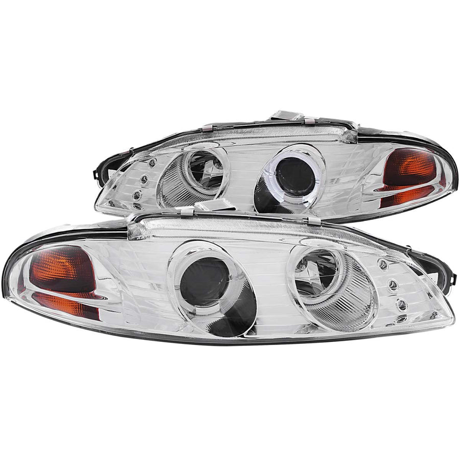 Chrome Projector Halo Headlight AnzoUSA for Mitsubishi Eclipse - (Sold in Pairs)