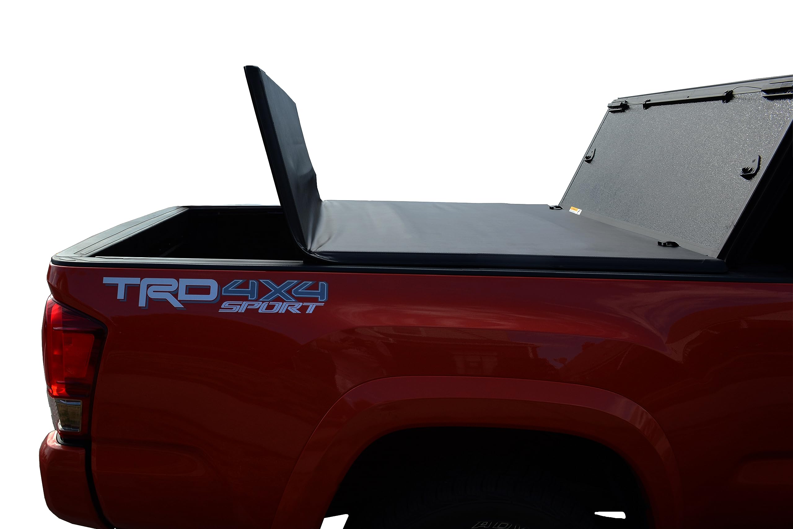 Premier Black Horse Soft Trifold Truck Bed Tonneau Cover Compatible with 2014-2023 Toyota Tundra 5.7ft Bed-PRS-TO10