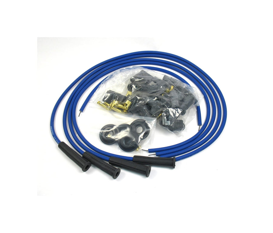 Pertronix Flame-Thrower Blue 8043VW Universal 180 Degree 8mm 4 Cylinder Spark Plug Wire
