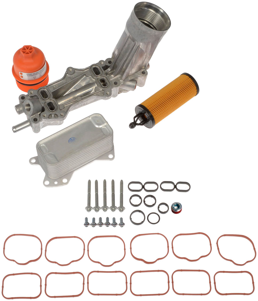 Dorman Patented 926-959 Upgraded Aluminum Engine Oil Filter Housing with Oil Cooler and Filter Compatible with Select Models (OE FIX)