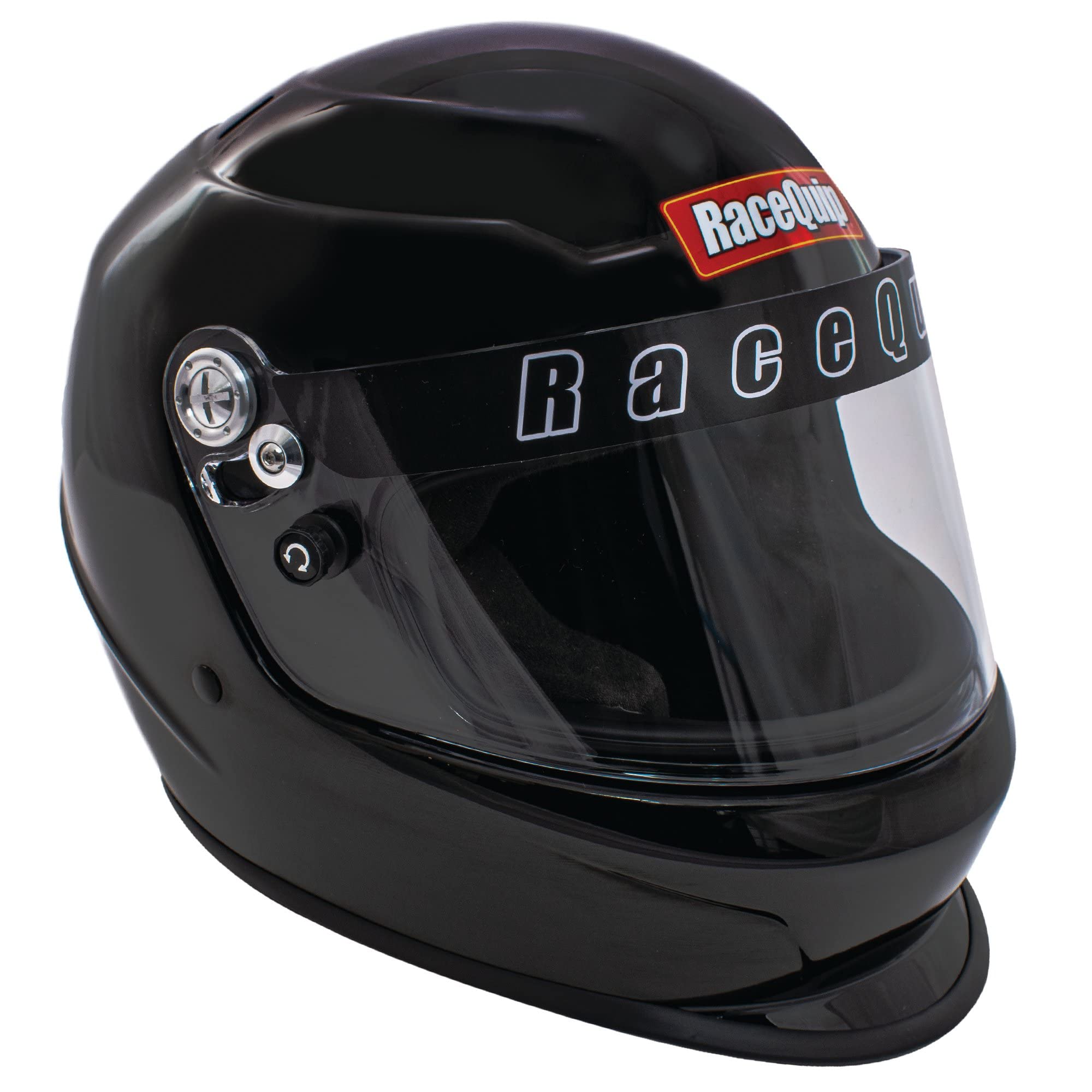 RaceQuip Auto Racing Full Face Helmet Model SFI 24.1 Pro Youth Junior Kids Gloss Black 2260096