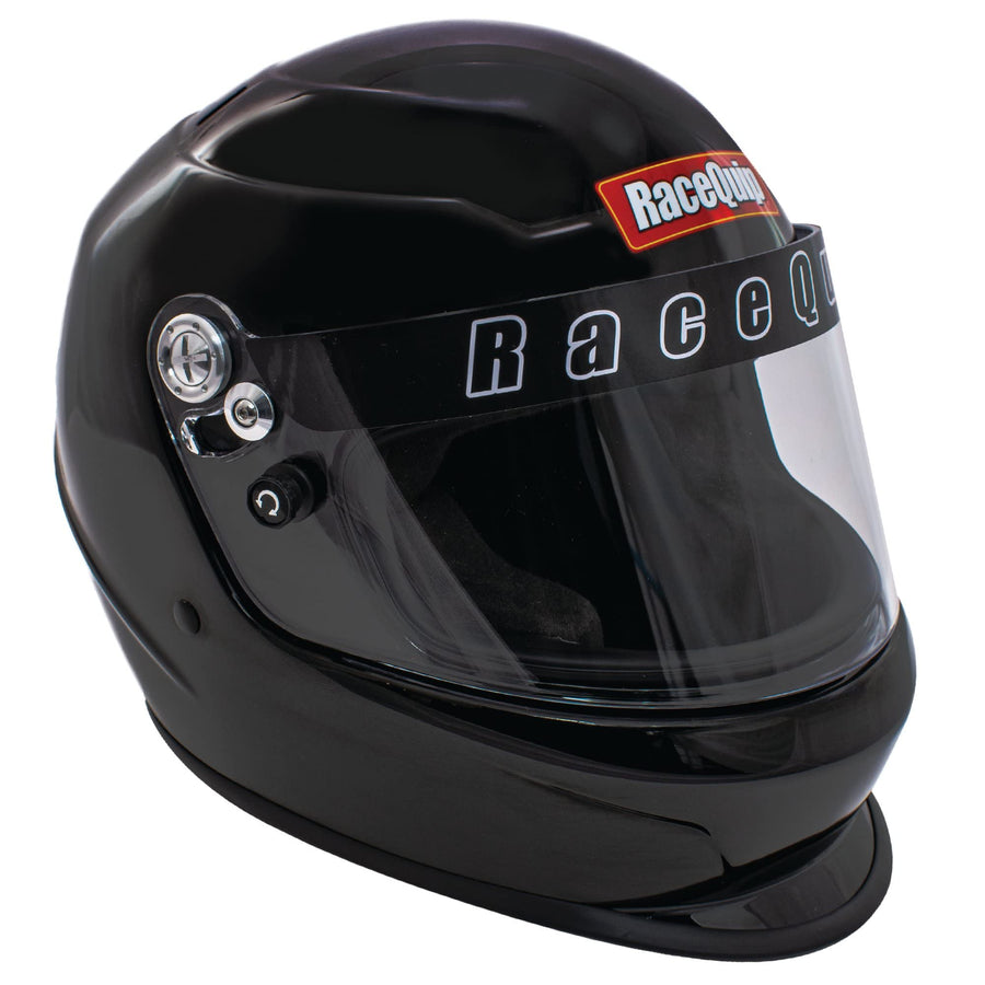 RaceQuip Auto Racing Full Face Helmet Model SFI 24.1 Pro Youth Junior Kids Gloss Black 2260096