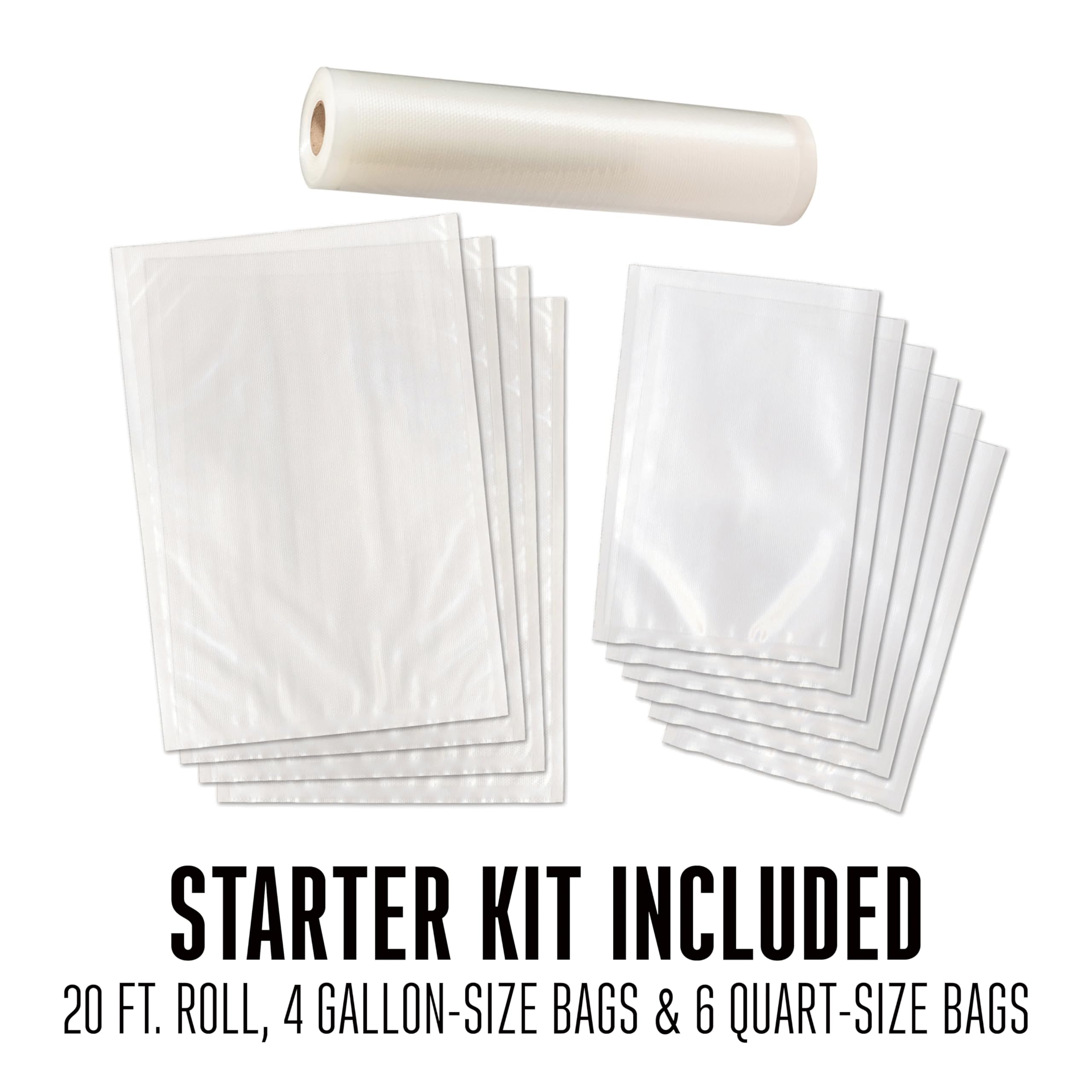 Vacuum Sealer Machine Weston Brands for Food Preservation & Sous Vide, Seals Bags up to 11” Wide, 110 Watts, 22.5” HG Strength, Includes Roll Storage and Starter Pack, Black (65-3001-W)