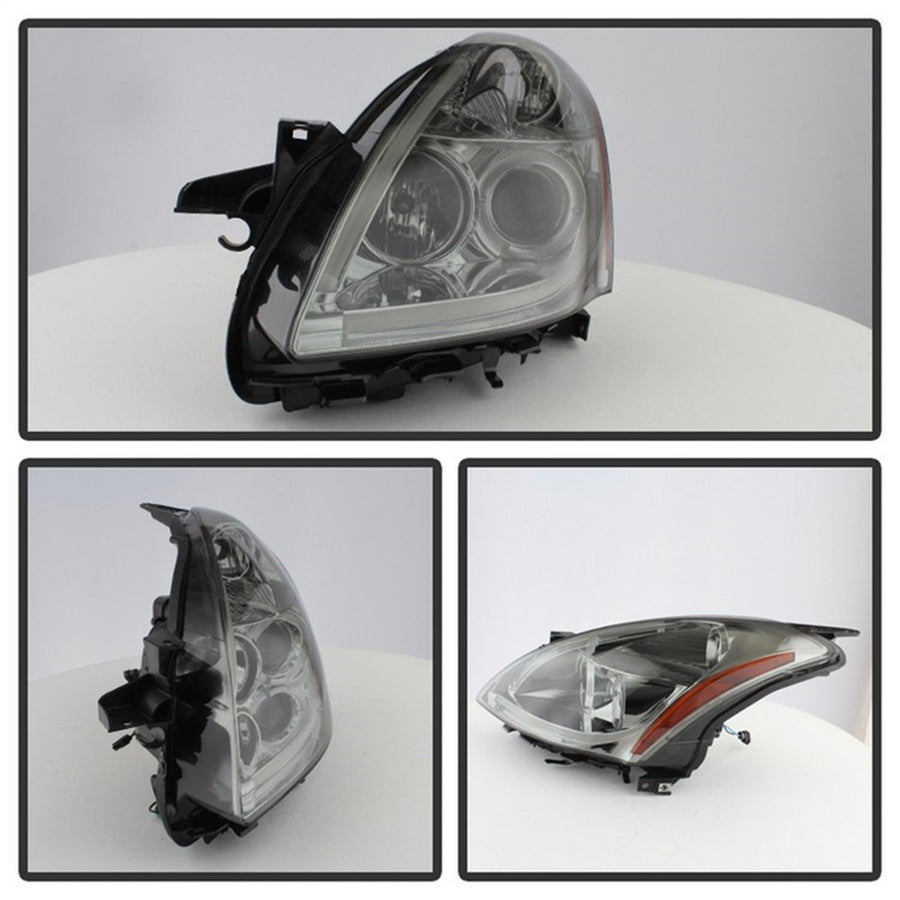 LED Halo Spyder Auto Projector Headlights Chrome/Smoked 5076854