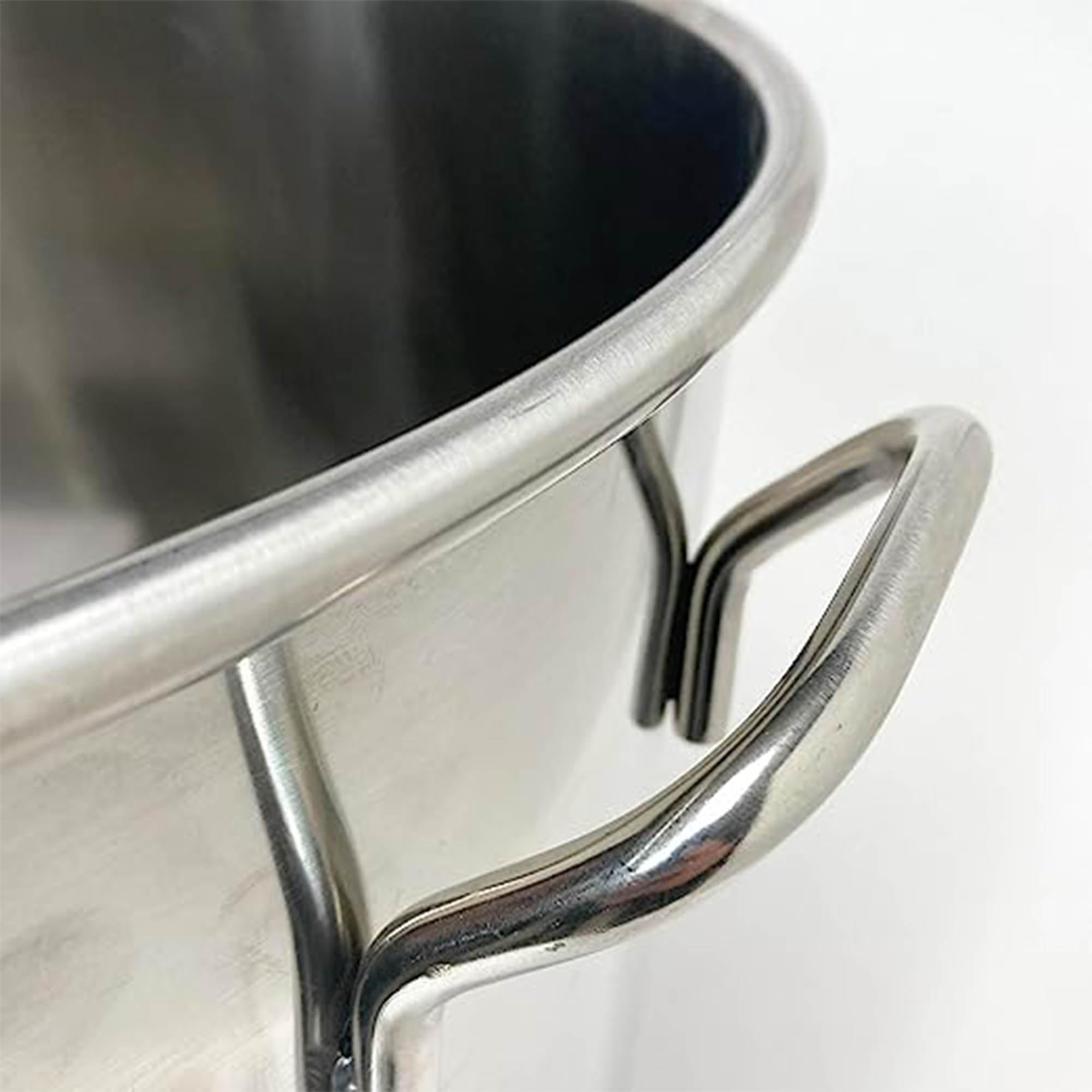 Bayou Classic 1122 Stainless 122-qt Bayou Boiler w/Basket Includes Heavy Welded Handles Perforated Stainless Basket Perfect For Large Batch Cooking of Crawfish Crabs Shrimp Lobster And More