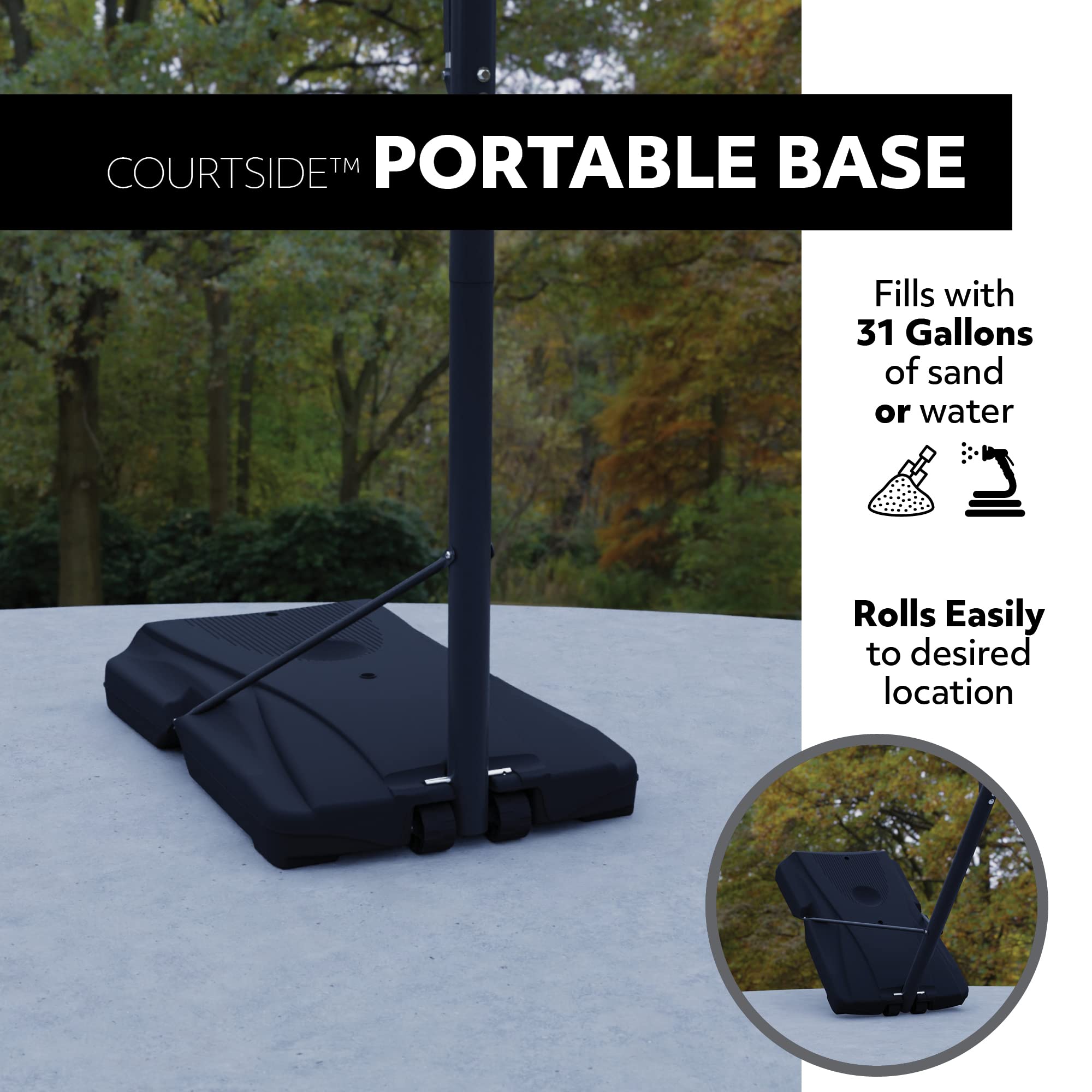 50 Inch Lifetime Portable Basketball Hoop, Shatterproof Backboard, Blue/Black