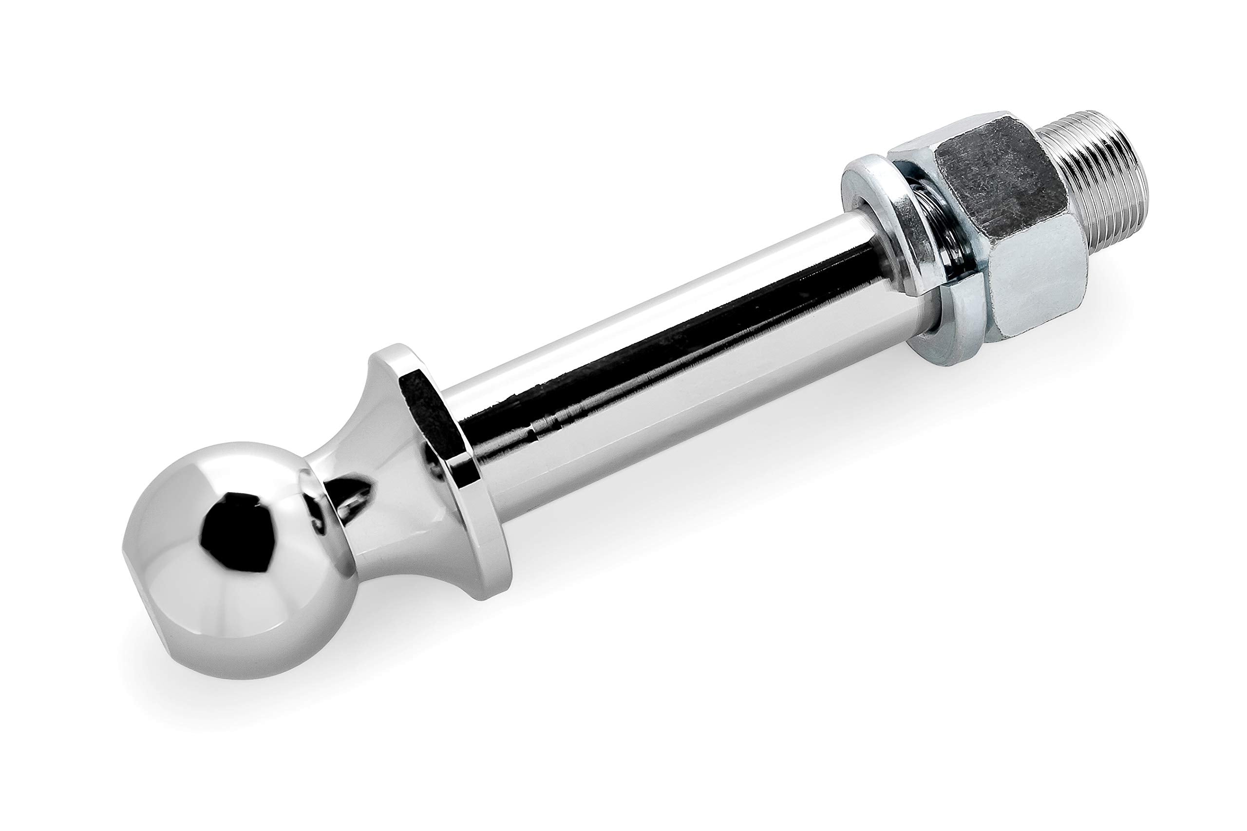 Chrome Eaz-Lift Hitch Ball | Allows for Easy Installation with a 6000 lb. Rating | Can be Used with The R3 Recurve Hitch | 2" Ball and 6-5/8" Shank with 1-1/4" diamater (48759)