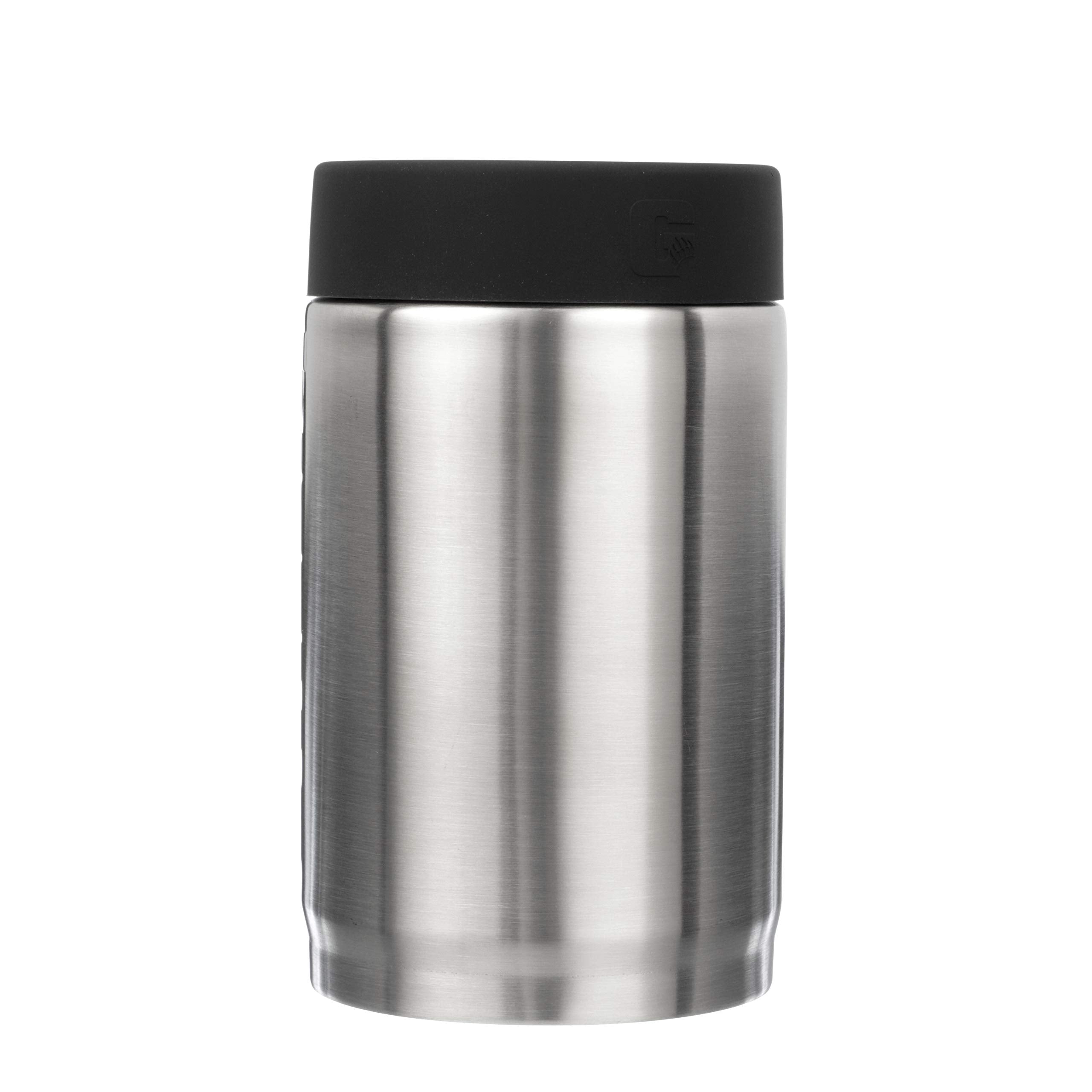 12 oz Grizzly Grip Can | Stainless Steel Vacuum Insulated Can Cooler | For 12 oz Regular Beer and Soda Cans Reusable Durable | Brushed Stainless