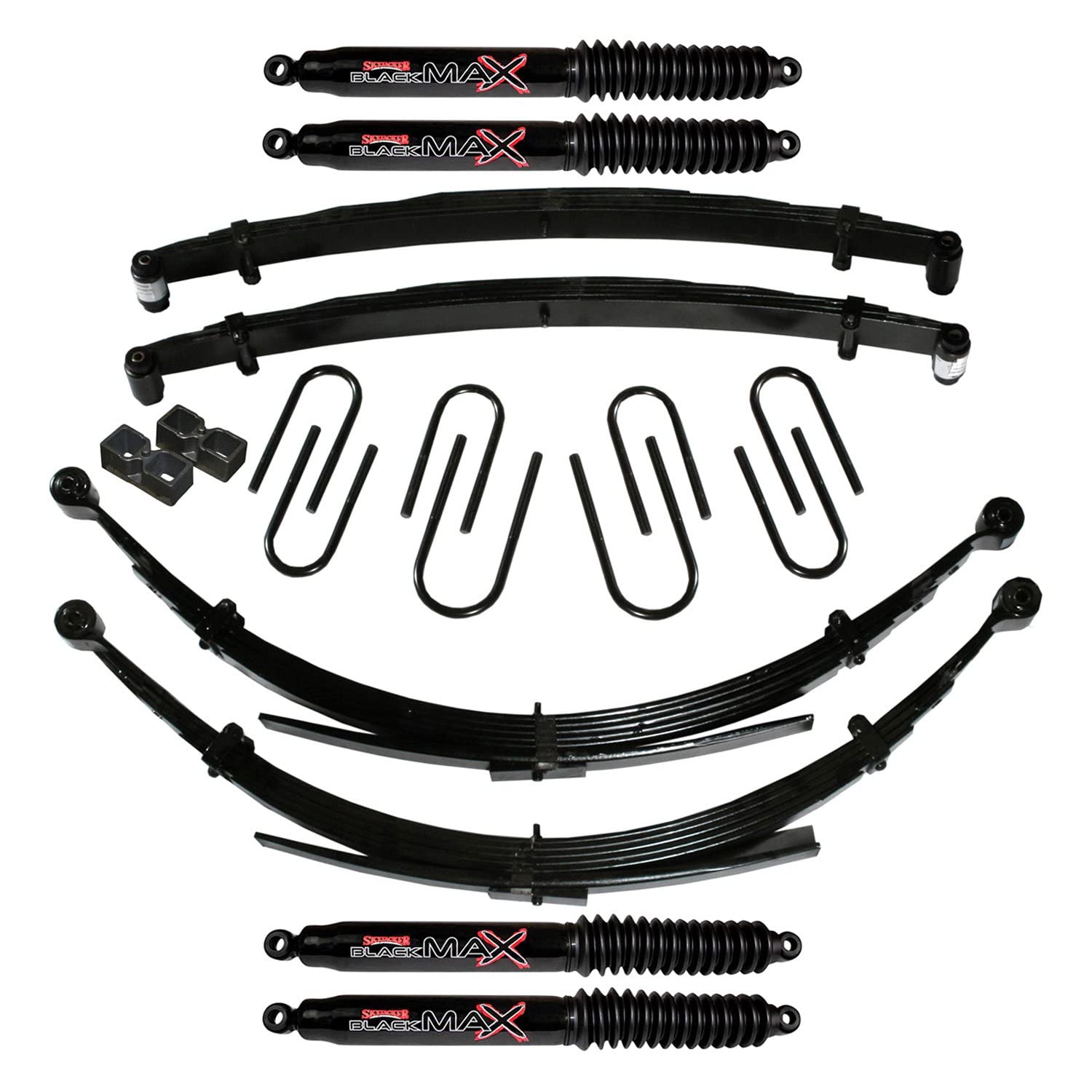 Skyjacker Suspension Lift Kit C180CKS-B w/Shock Black MAX Shocks 8 in. Lift For Use w/56 in. Rear Springs