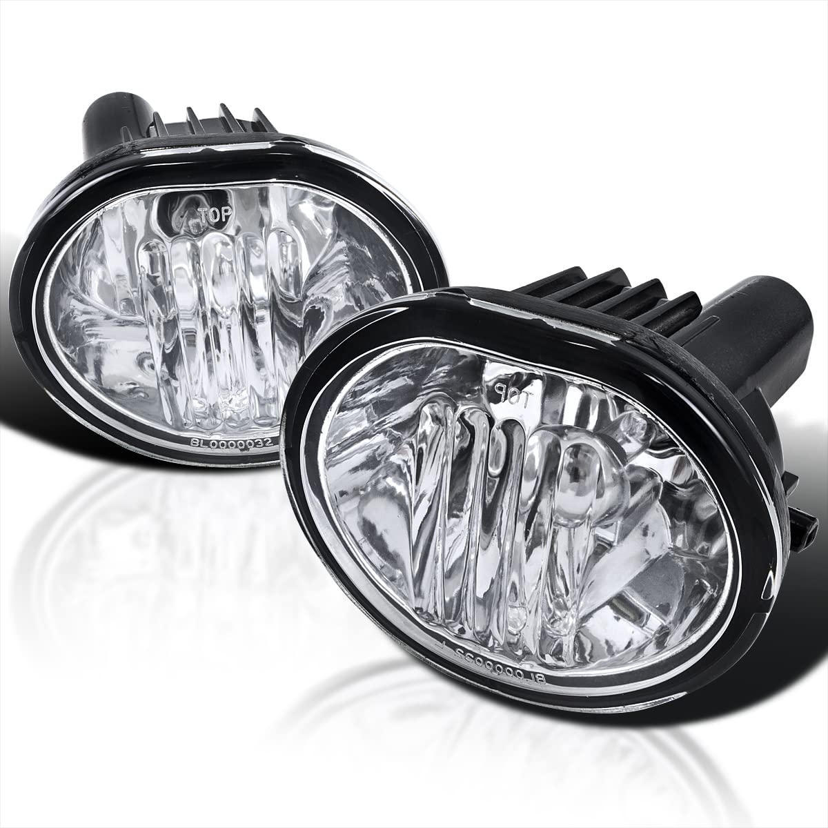 Clear SPEC-D TUNING Bumper Driving Fog Lights + Bulbs Compatible with 2003-2008 Toyota Matrix, Pontiac, Vibe, L+R Pair Assembly