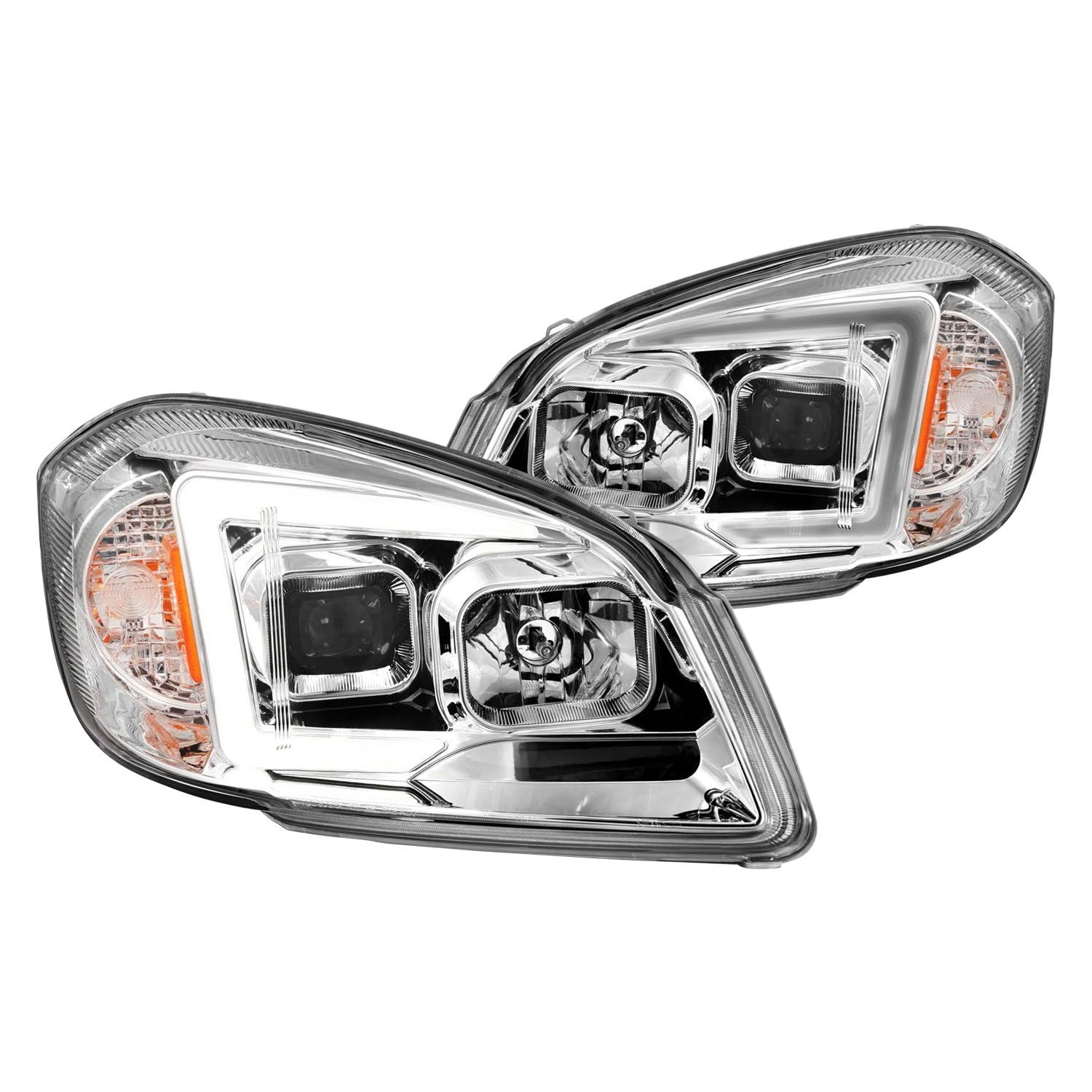 05-10 Chevrolet Cobalt / 07-10 Pontiac G5 ANZO LED Projector Headlights w/Seq Black Housing