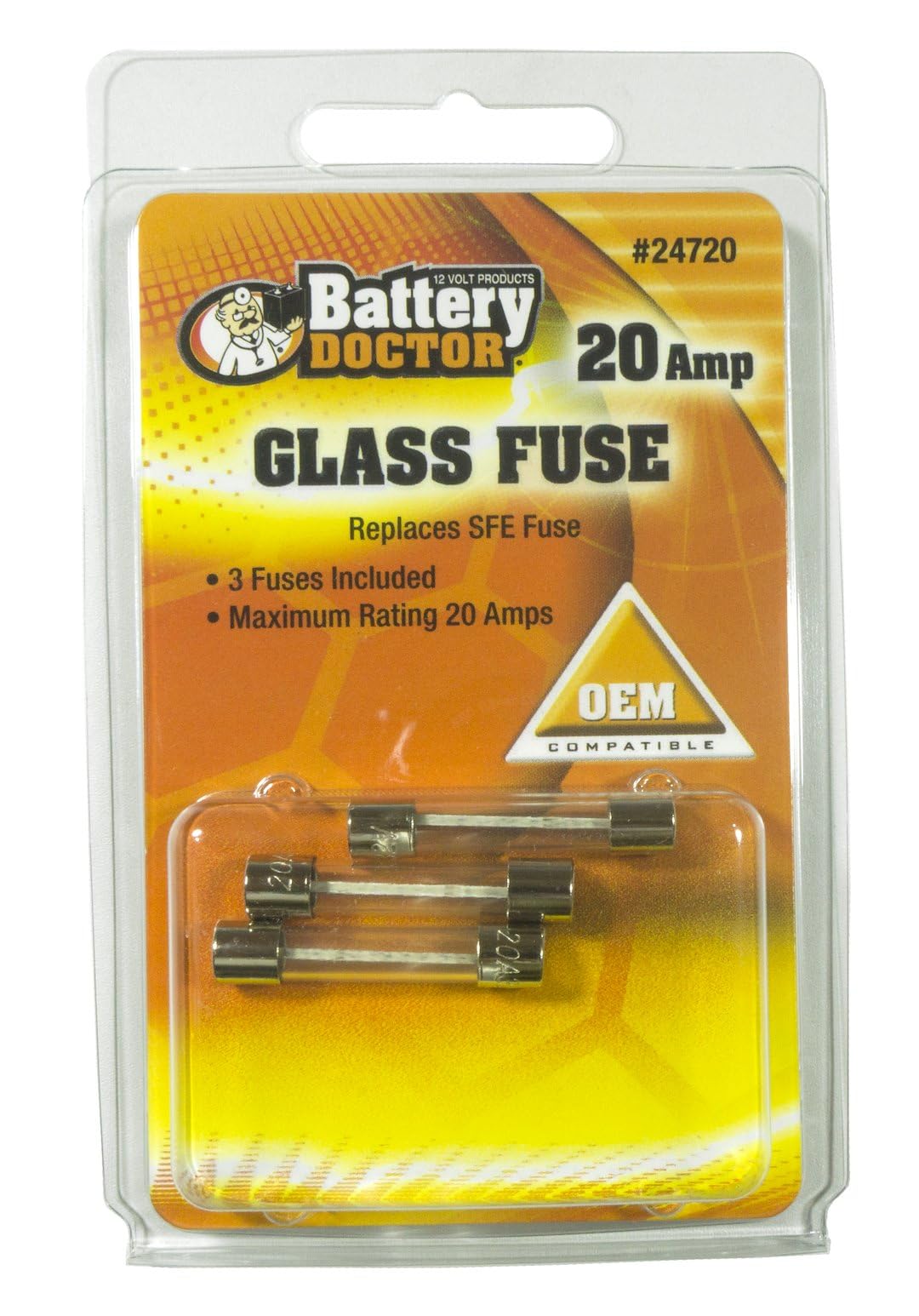 24720 WirthCo SFE Glass Fuse, 4 Pack