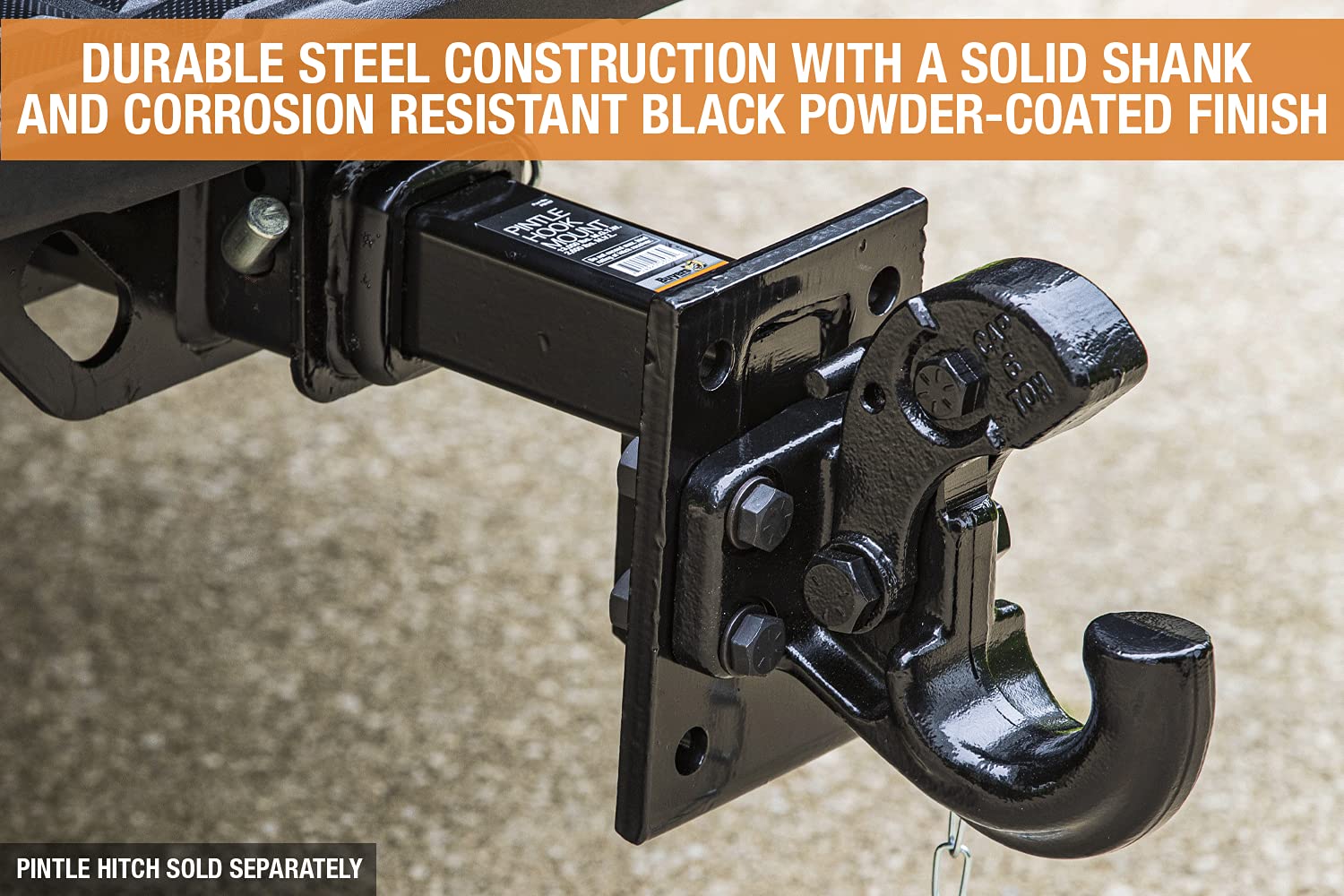PM107 Buyers Products Pintle Hook Mount – 3 Position Adjustable Trailer Hitch Receiver for 2 Inch Trucks, 13,000 lb MGTW – Heavy-Duty Tow Hitch, 2,600 MVL Rated, 10.25"