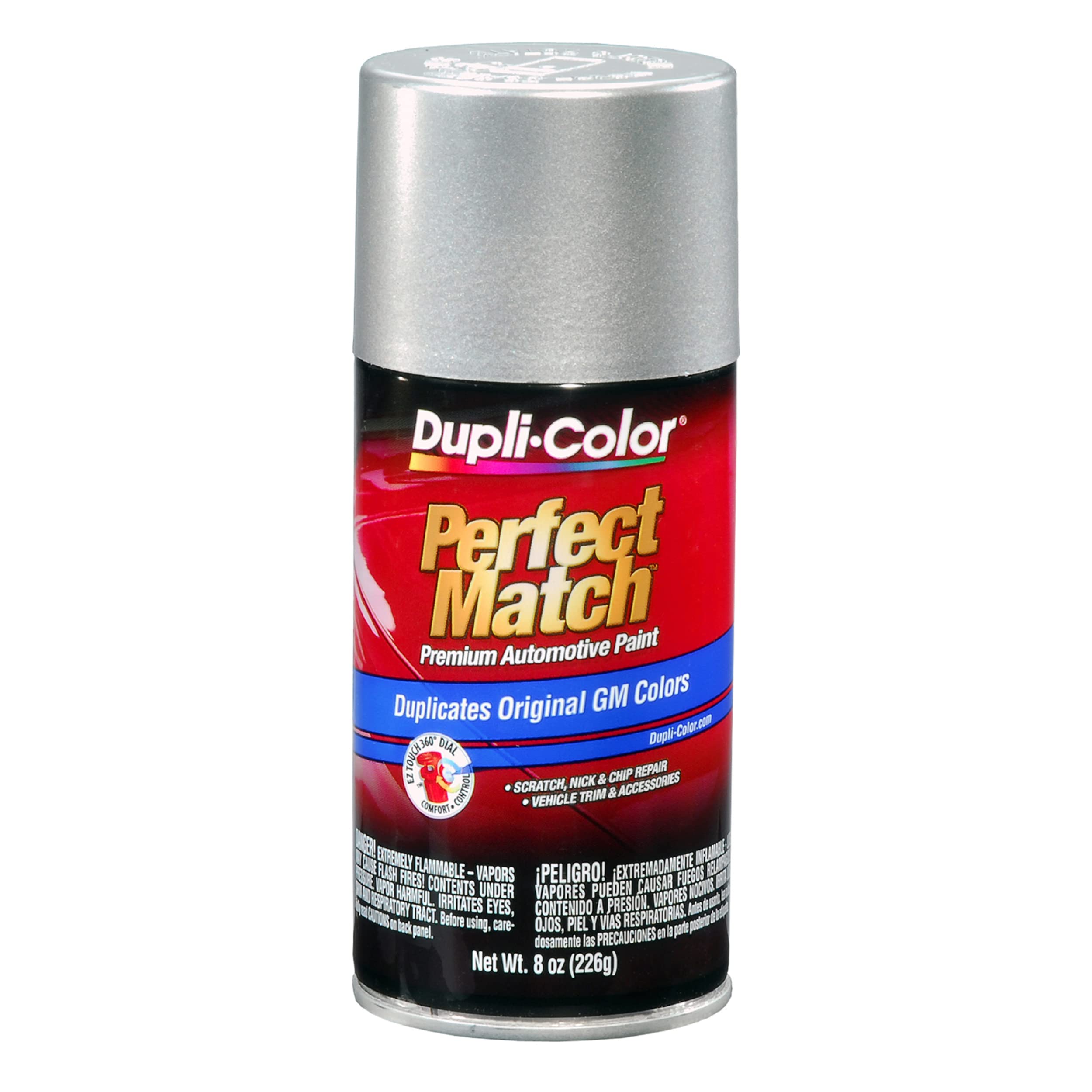 Dupli-Color Perfect Match Automotive Spray Paint – Light Tarnished Silver Metallic General Motors, 67 WA994L – 8 oz. Aerosol Can