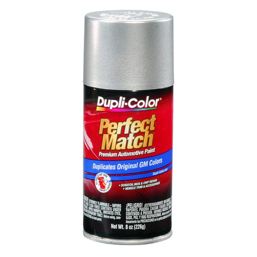 Dupli-Color Perfect Match Automotive Spray Paint – Light Tarnished Silver Metallic General Motors, 67 WA994L – 8 oz. Aerosol Can
