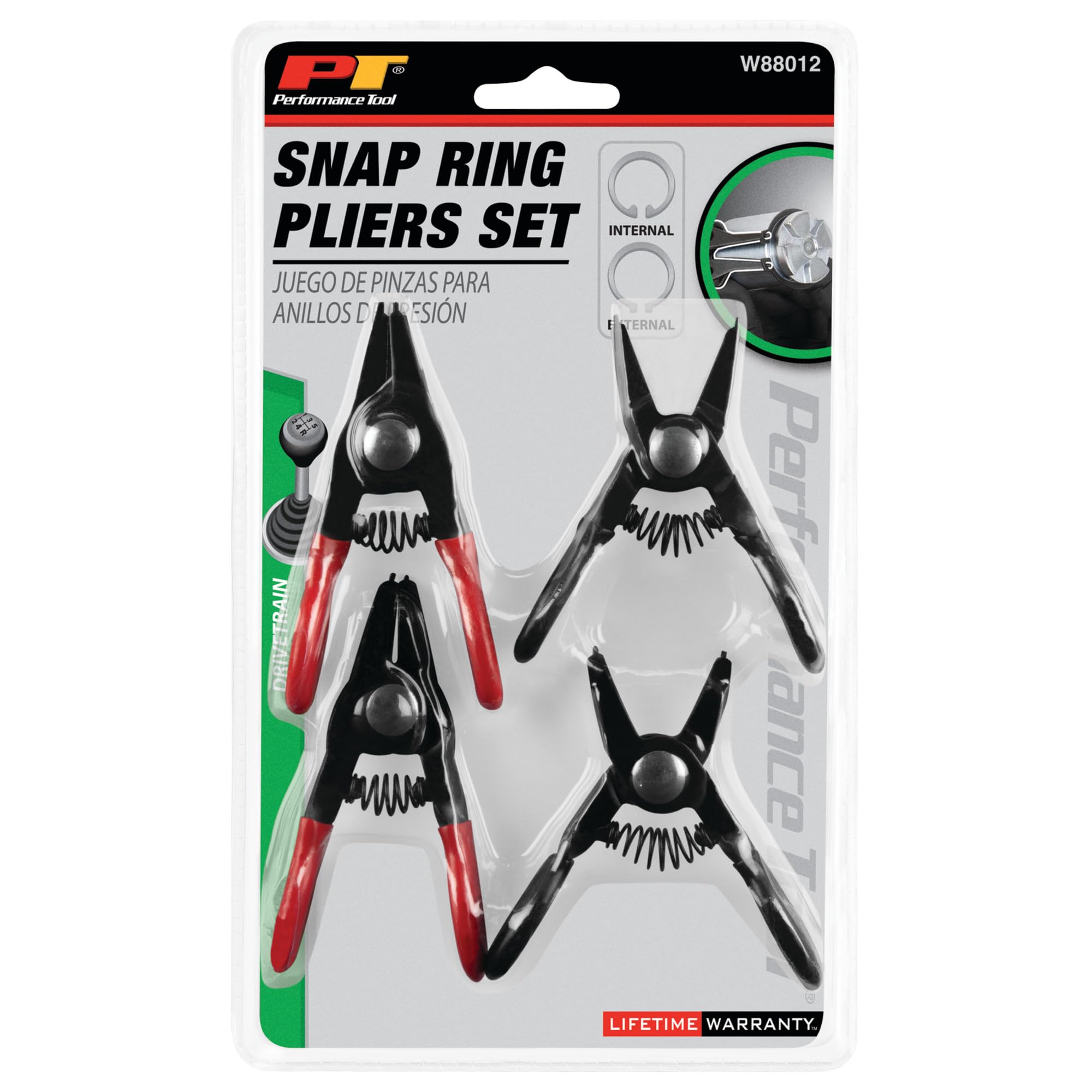 Mini Snap Ring Pliers Set Performance Tool W88012, 4-Piece