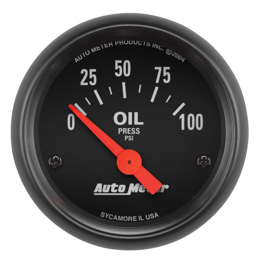 2634 AUTO METER Z-Series Electric Oil Pressure Gauge, 2-1/16" (52.4mm)