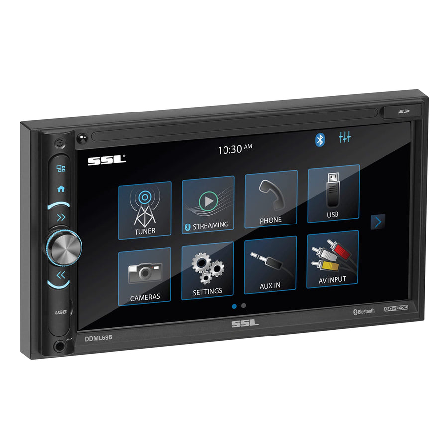 DDML69B Sound Storm Laboratories Car Stereo - A-Link (Screen Mirroring), 6.75 Inch Touchscreen, Bluetooth Audio and Hands-Free Calling, USB, SD, AUX in, AM/FM, No CD DVD, Multi-Color Illumination
