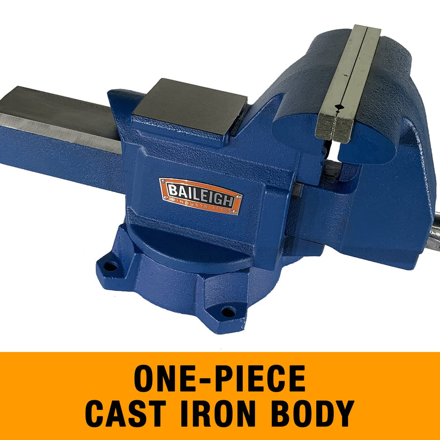 5-1/2" Jaw Width Baileigh Industrial Bench Vise, 6" Max Jaw Opening (BV-5I)