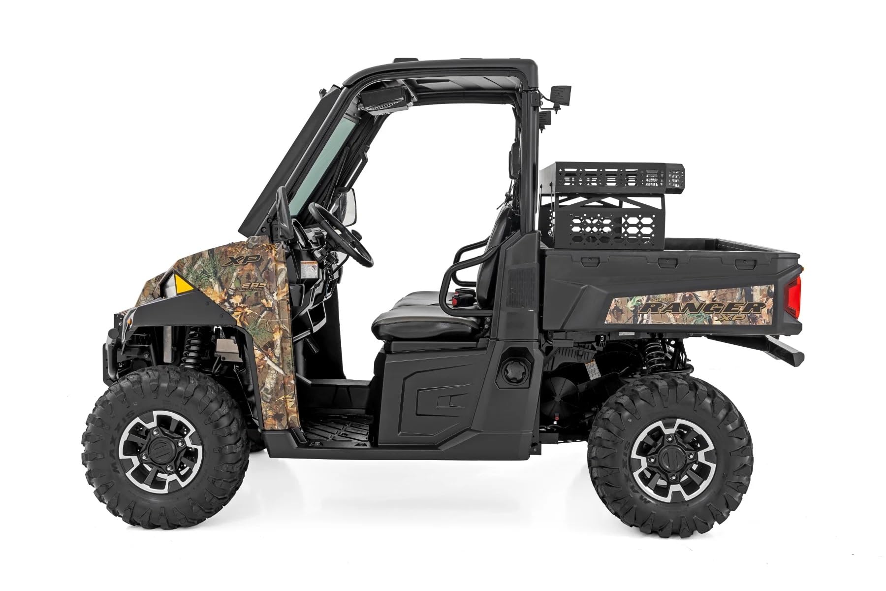 Over Bed Cargo Rack Rough Country for Polaris Ranger/Can-Am Defender (2010-2025) - Adds Elevated Storage Space, Molle Panel Sides, Easy Bolt-on Install