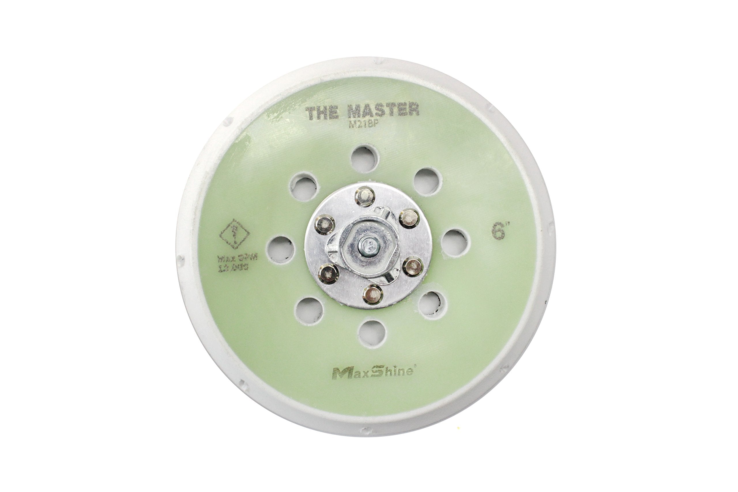 6” Maxshine Hook & Loop Dual Action Backing Plate Pro Series – for Polishers, 5/16” Thread, Up to 12000 OPM, 8 Vented Holes - Sanding, Finishing, Polishing, Buffing - Detailing Accessories & Supplies