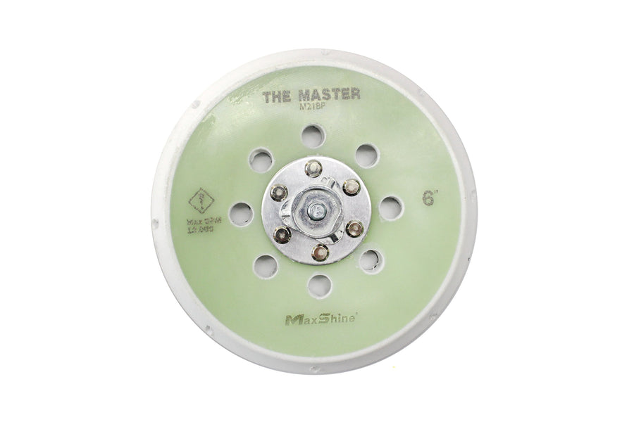 6” Maxshine Hook & Loop Dual Action Backing Plate Pro Series – for Polishers, 5/16” Thread, Up to 12000 OPM, 8 Vented Holes - Sanding, Finishing, Polishing, Buffing - Detailing Accessories & Supplies