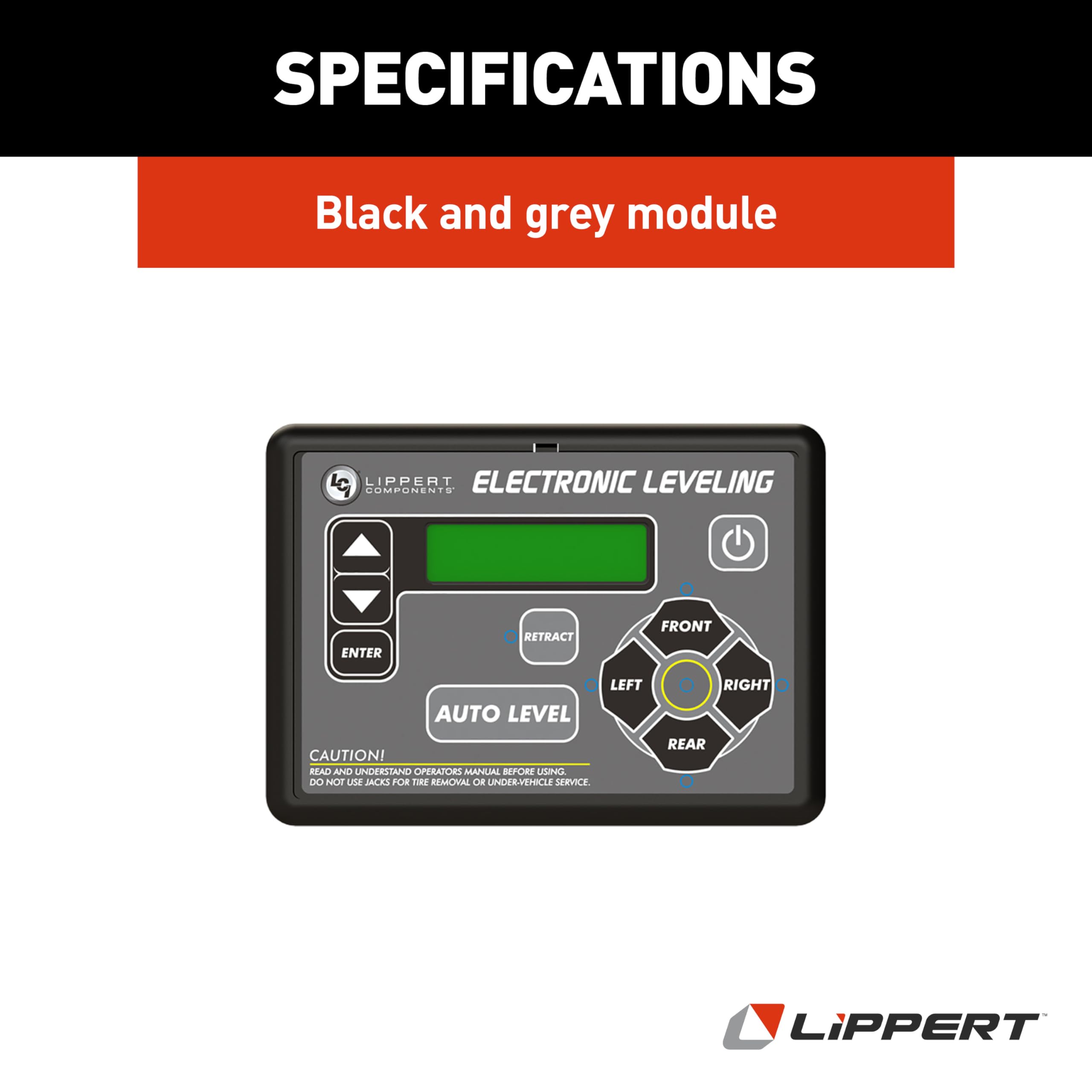 Lippert 5th Wheel and Travel Trailer Ground Control RV Leveling System Replacement Touchpad with Auto-Leveling Button - 421484