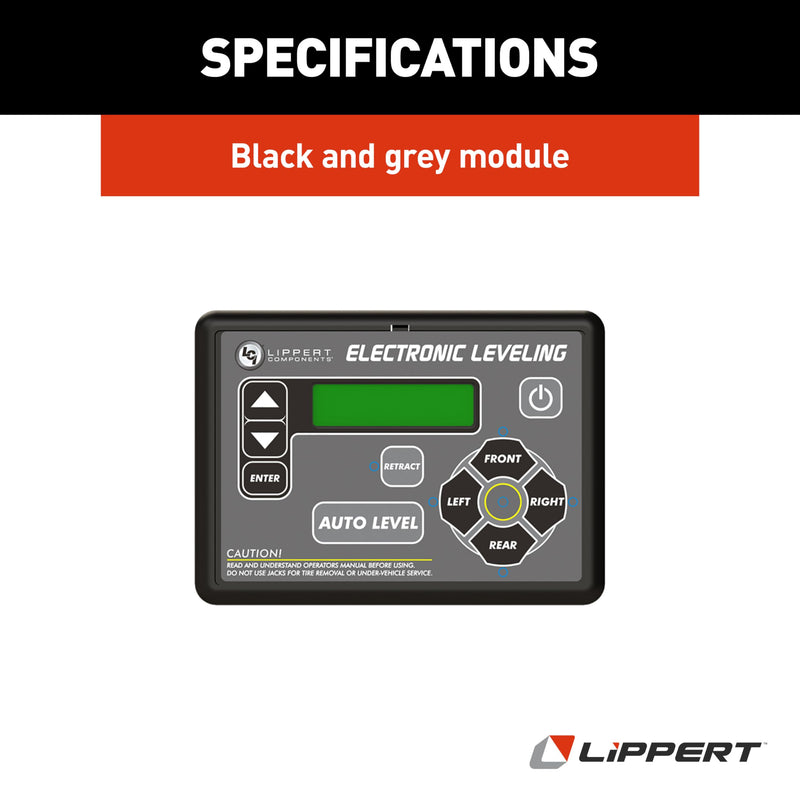 Lippert 5th Wheel and Travel Trailer Ground Control RV Leveling System Replacement Touchpad with Auto-Leveling Button - 421484