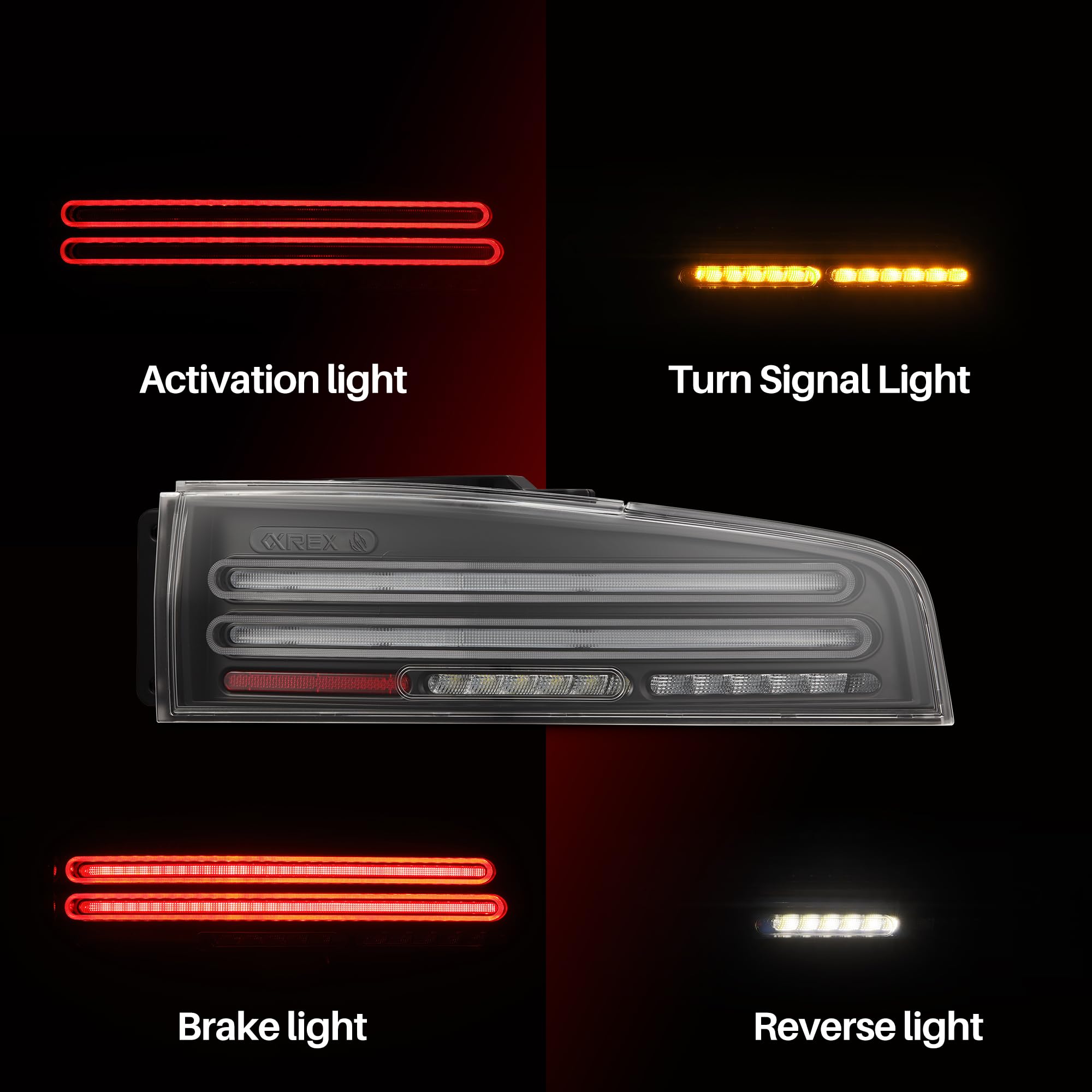 NOVA-Series Alpharex LED Tail Lights Compatible With 23-25 Nissan Z Twin-Loop Style Black
