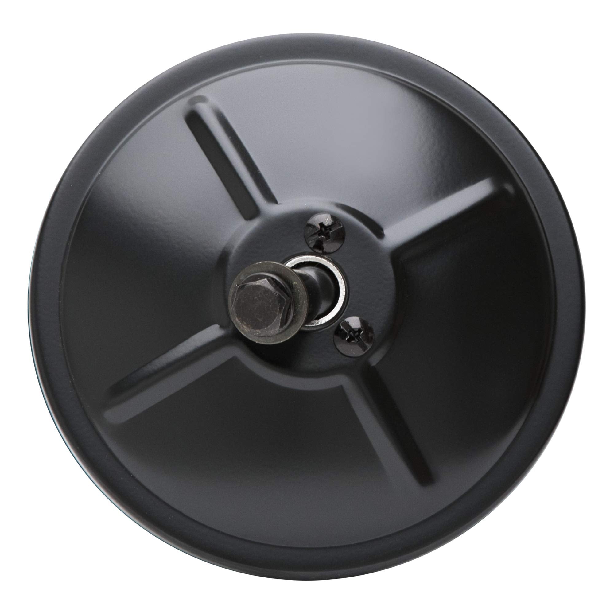 5-Inch Black Steel Center-Mount RETRAC Convex Mirror Head, Universal Driver or Passenger Side