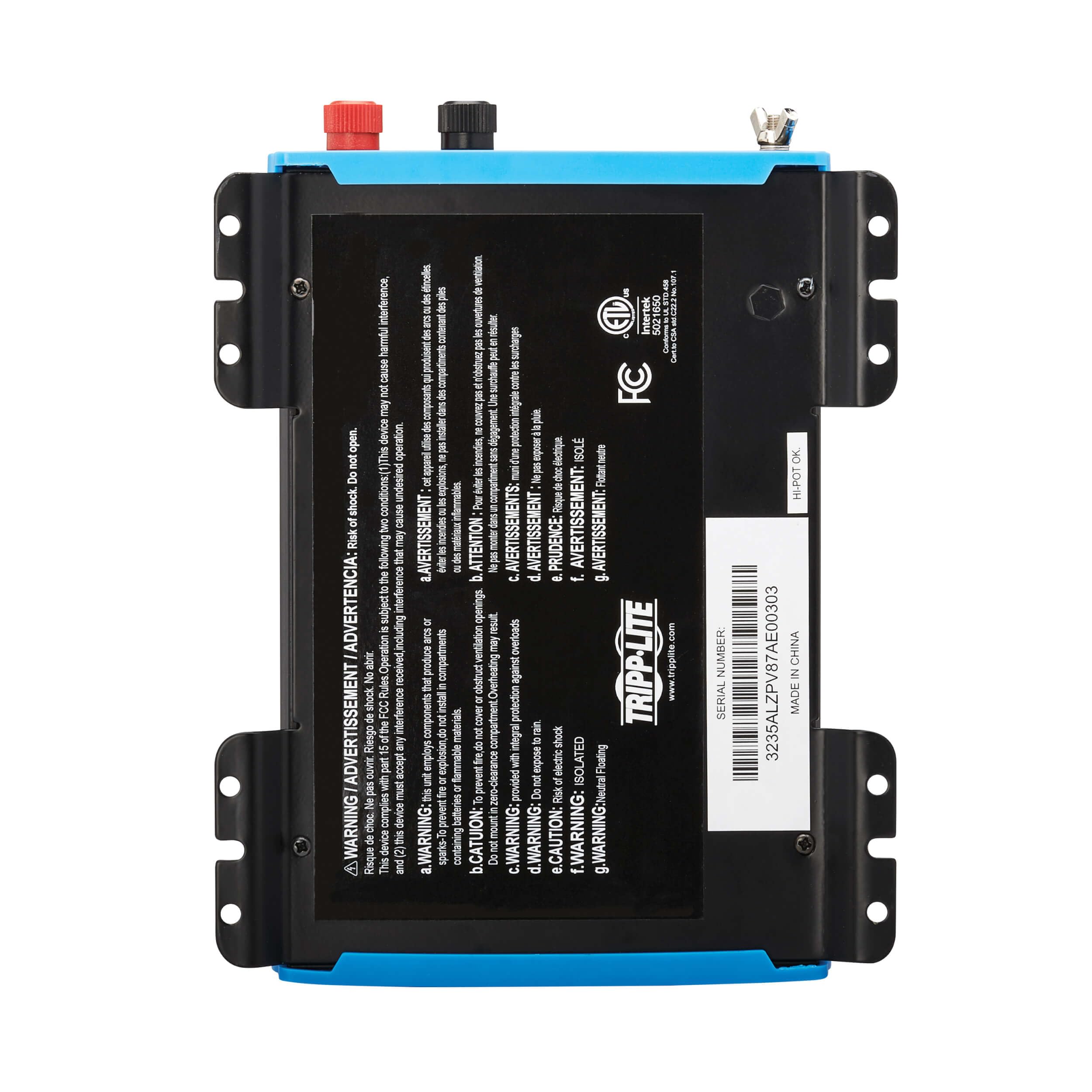300W Tripp Lite Compact Pure Sine Wave Power Inverter, 2 Outlets, 1 USB + 1 USB-C Charging Ports, Mounting Brackets Included, 2-Year Warranty (PINV300SW-120)