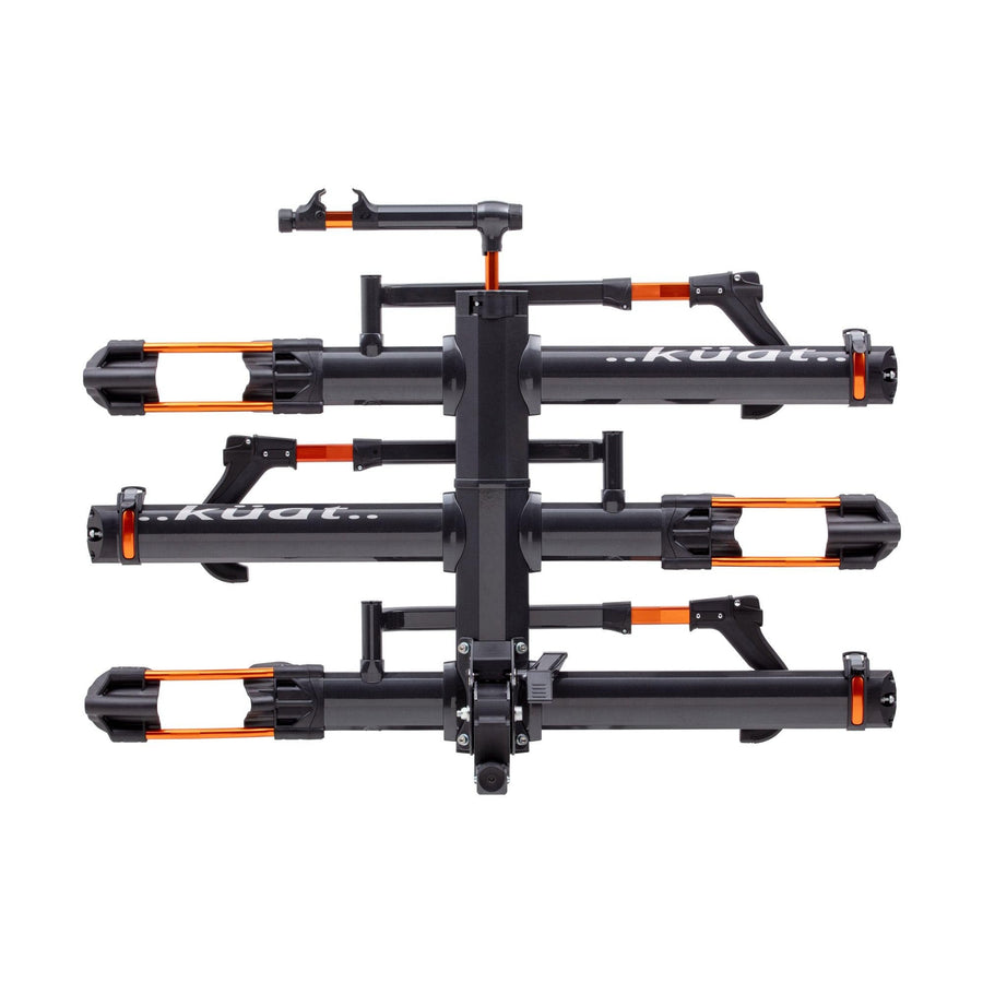KUAT Add-On NV 2.0-2" - +1 -Bike Rack | Increases The 2" NV 2.0 to a 3-Bike Hitch Rack | Rugged All-Metal Construction | E-Bike Compatible | Gray Metallic and Orange Anodize (NA21G)